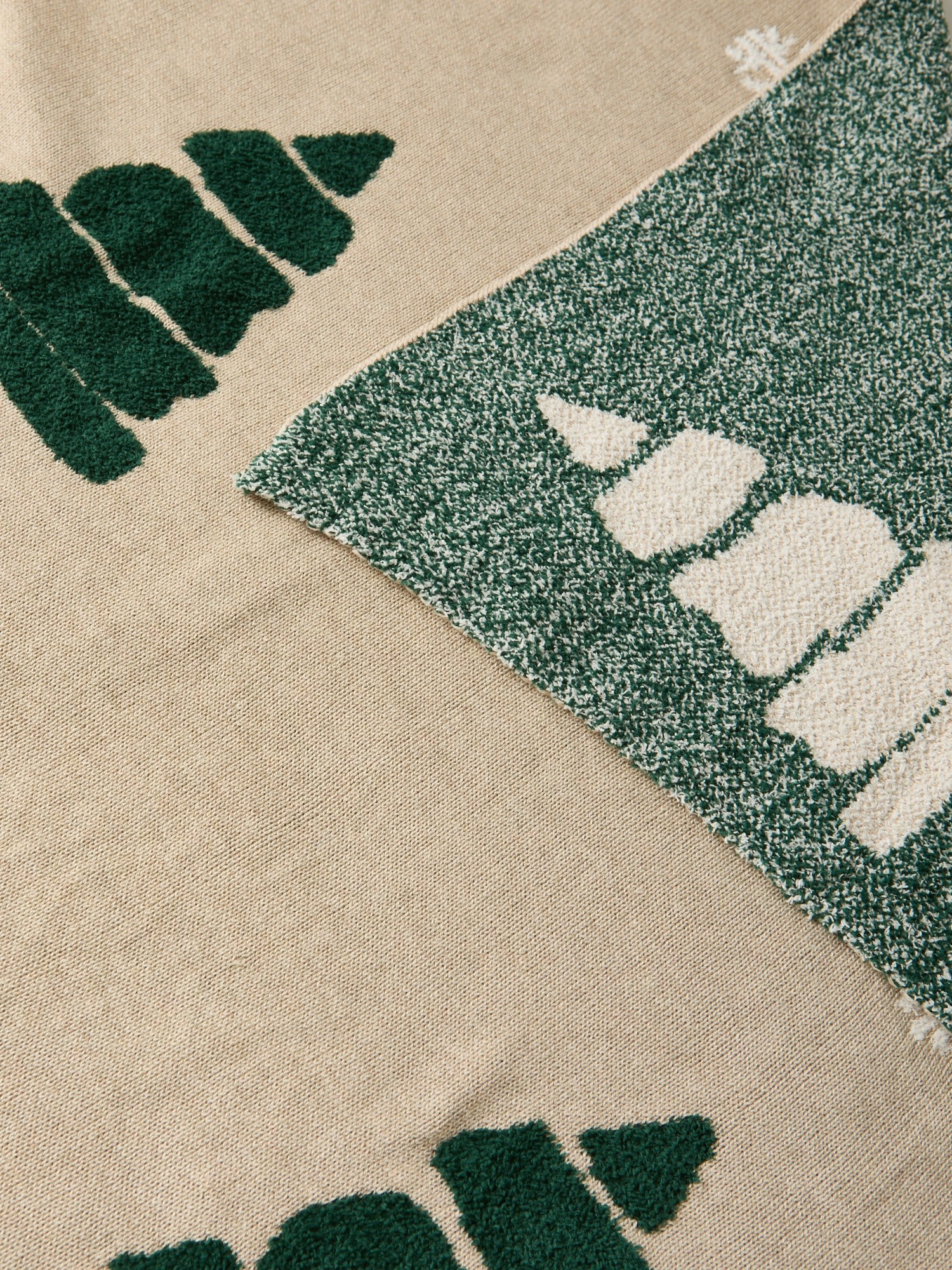 Knitted cotton plaid, Beige, large image number 1