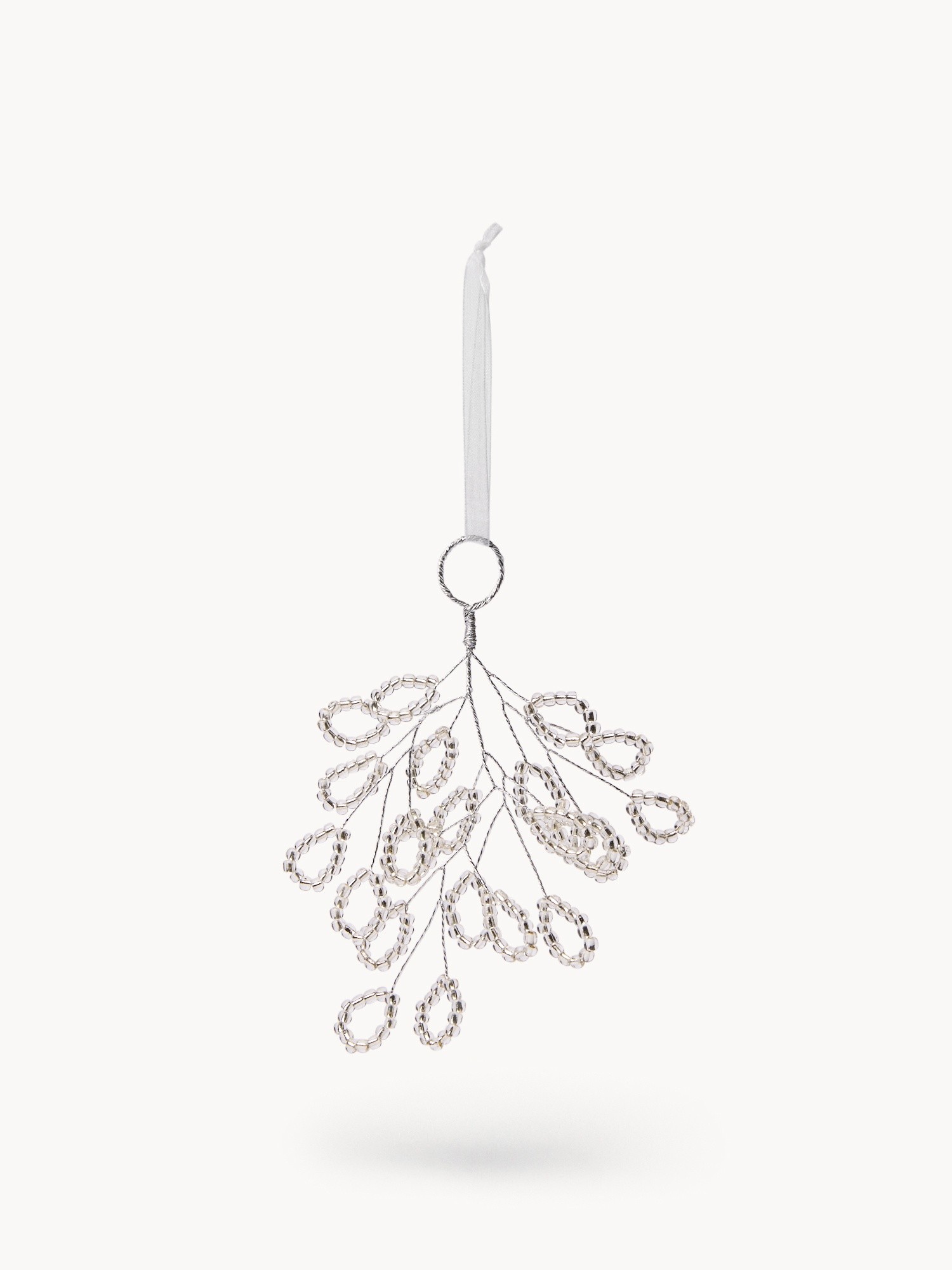 Glass tree decoration, White, large image number 0