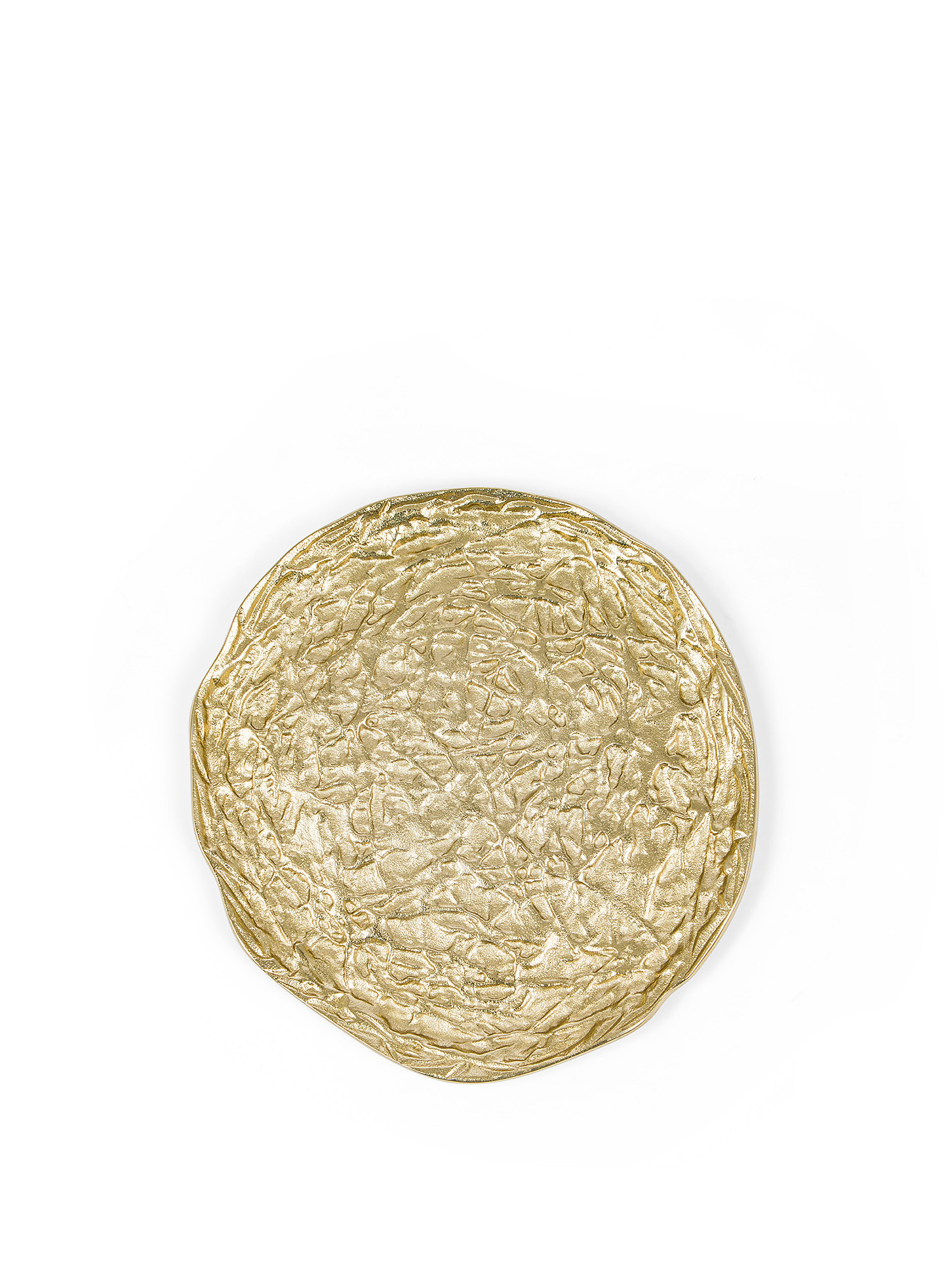 Decorative plate in painted aluminium, Gold, large image number 0
