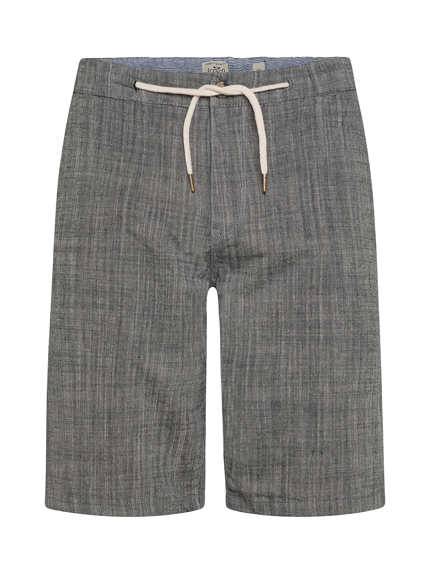 Bermuda shorts with drawstring at the waist, Grey, large image number 0