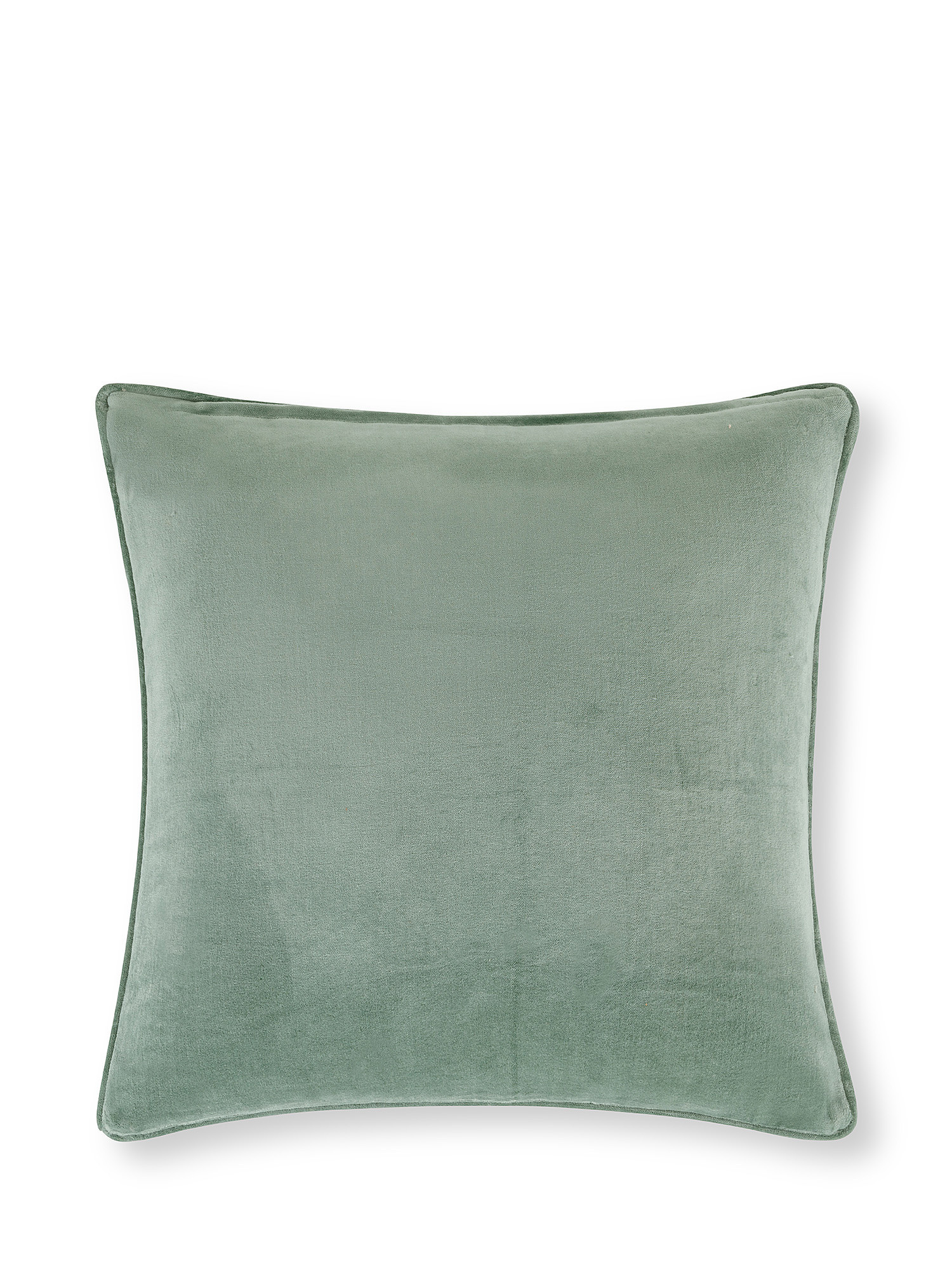 Plain velvet cushion 45x45cm, Light Green, large image number 1
