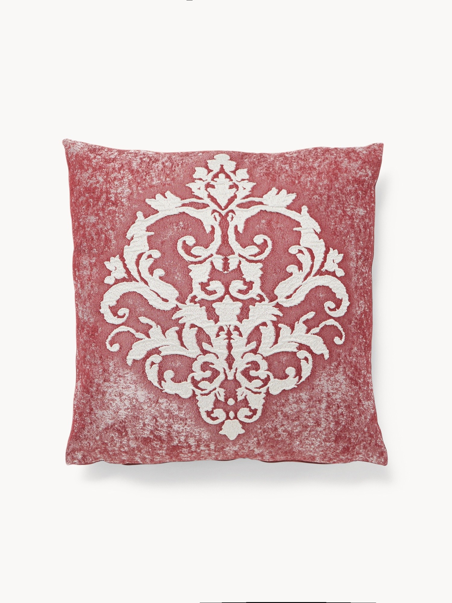 50x50 cm damask pillow, Red, large image number 0