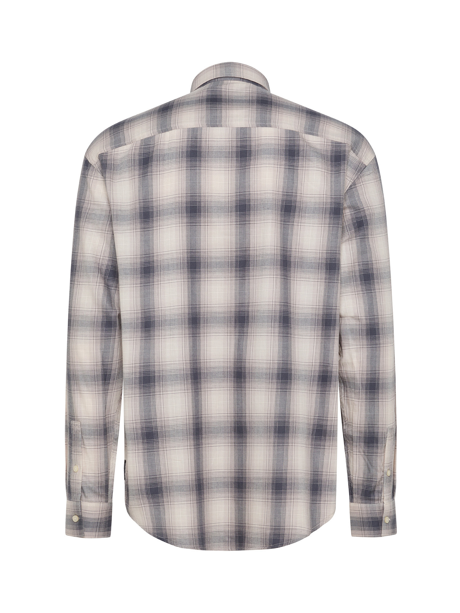 Armani Exchange - Checked shirt in cotton flannel, Beige, large image number 1