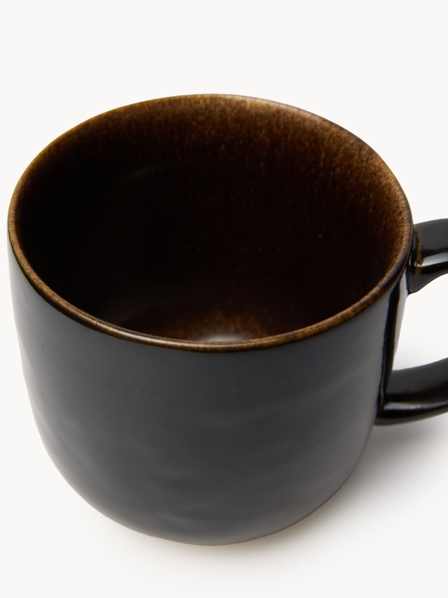 Brown mug with reactive glaze, Brown, large image number 1