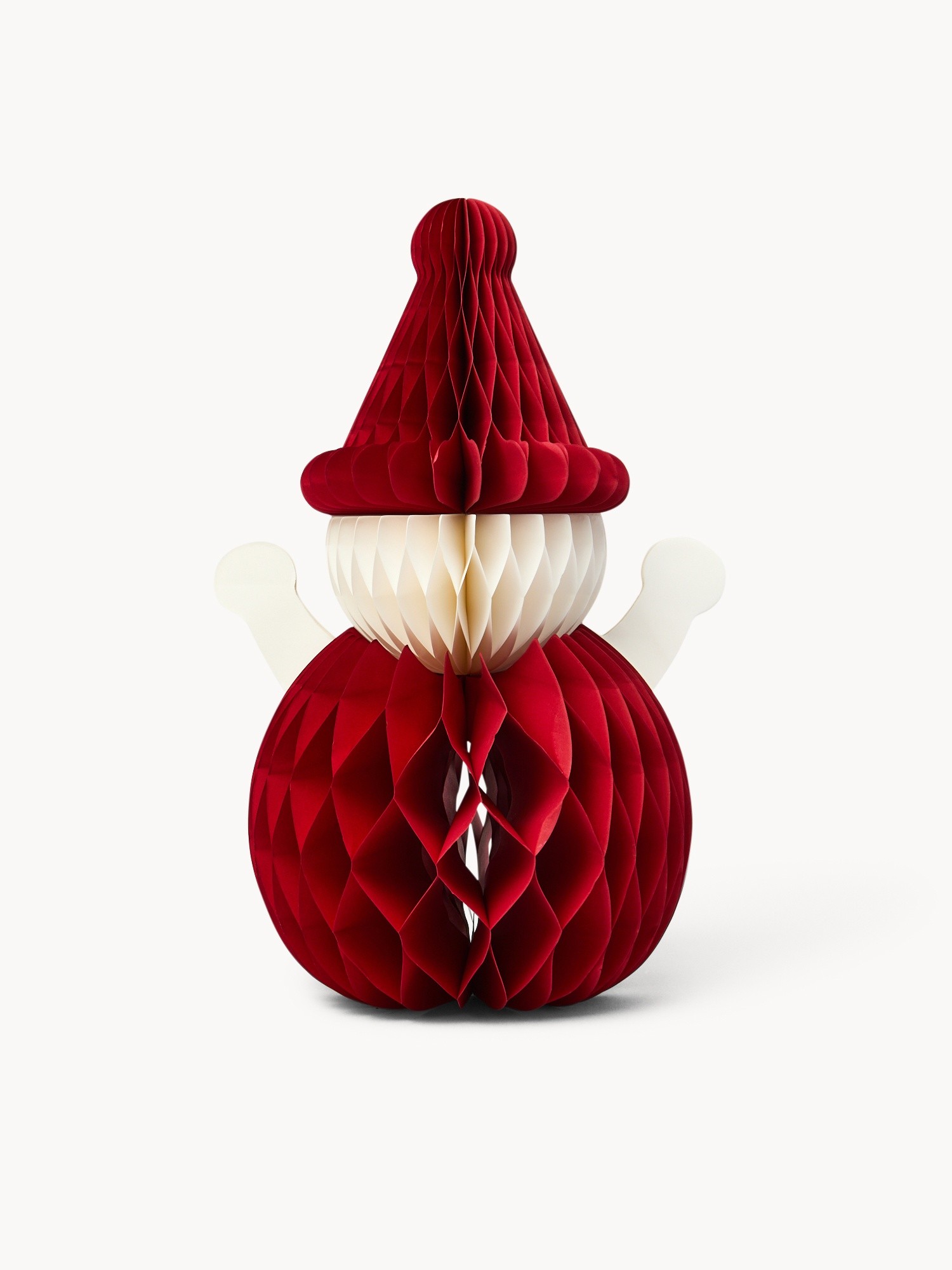 Decorazione origami a Babbo Natale, Rosso, large image number 0