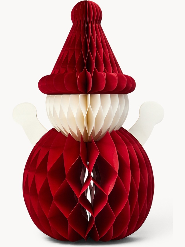 Decorazione origami a Babbo Natale