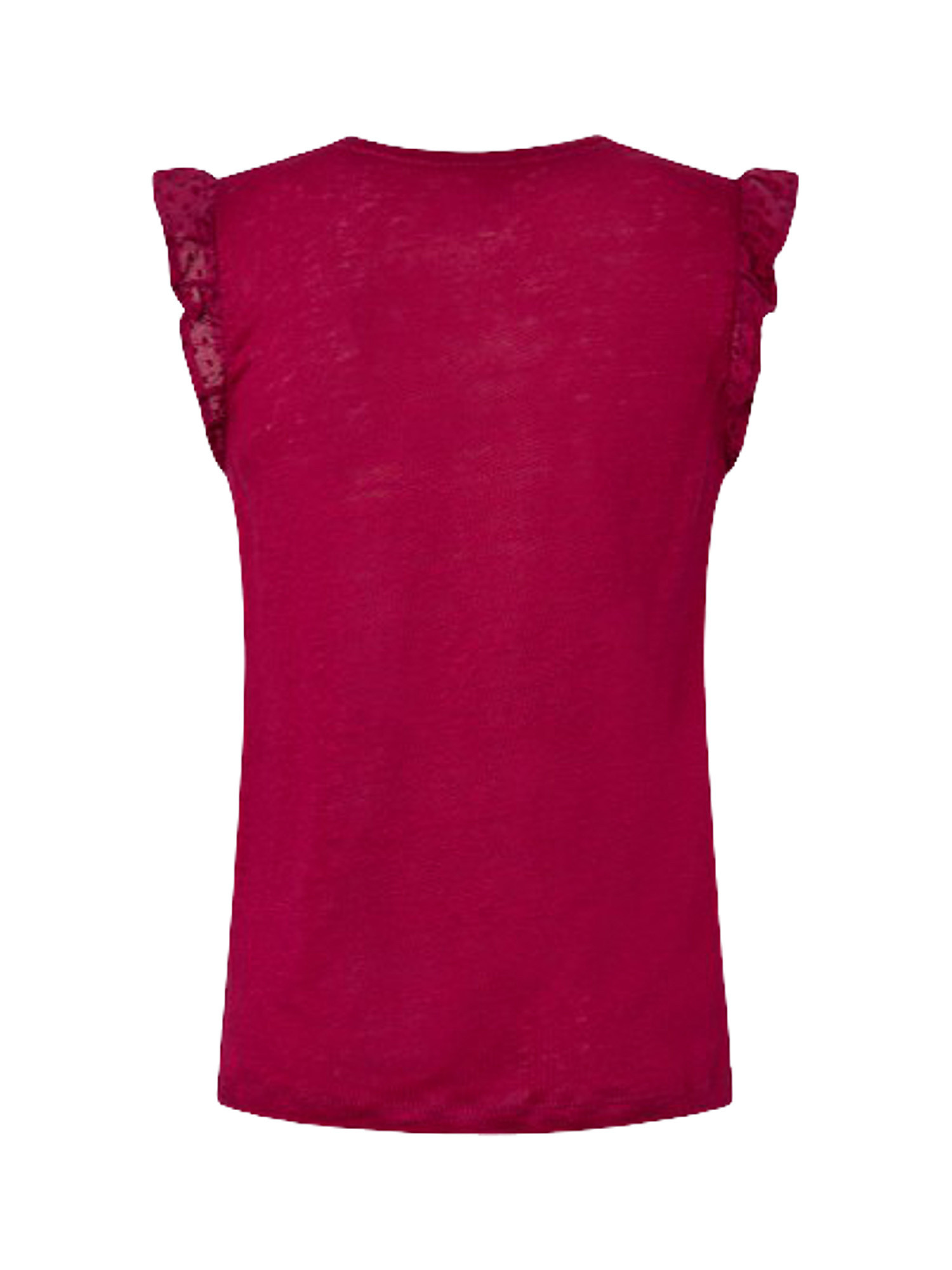 T-shirt con volant daysies, Rosa fuxia, large