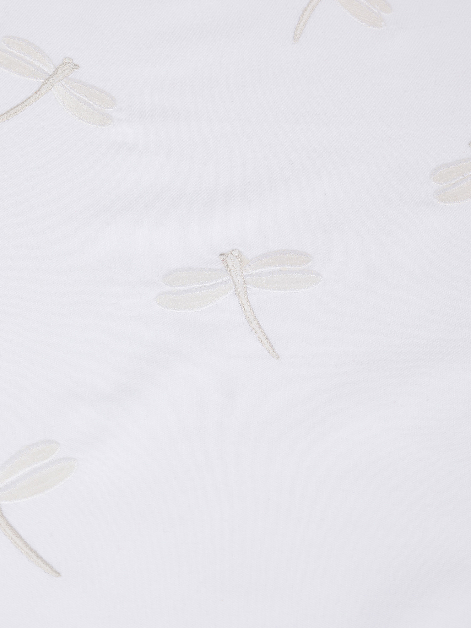 100% cotton runner with dragonfly embroidery, White, large image number 1