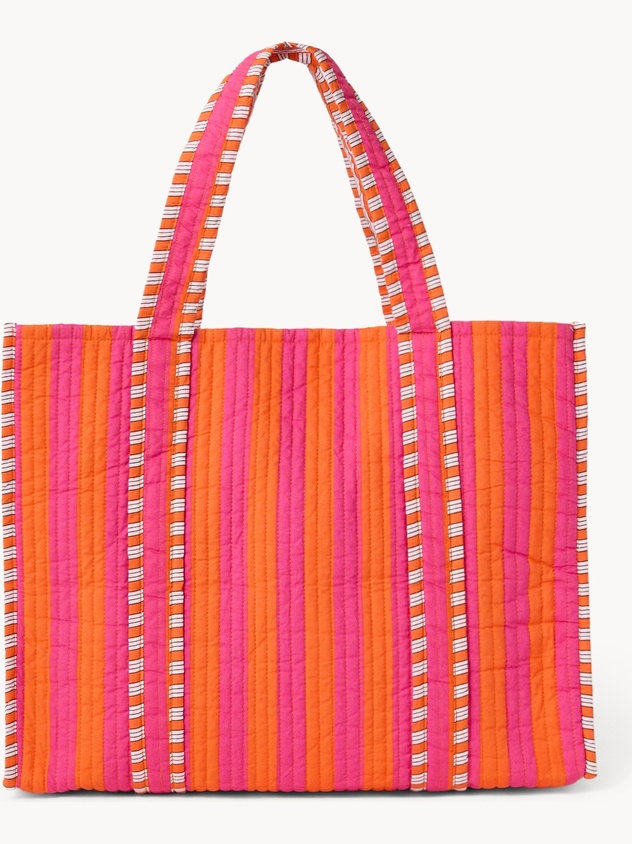 Striped Print Shopper Bag