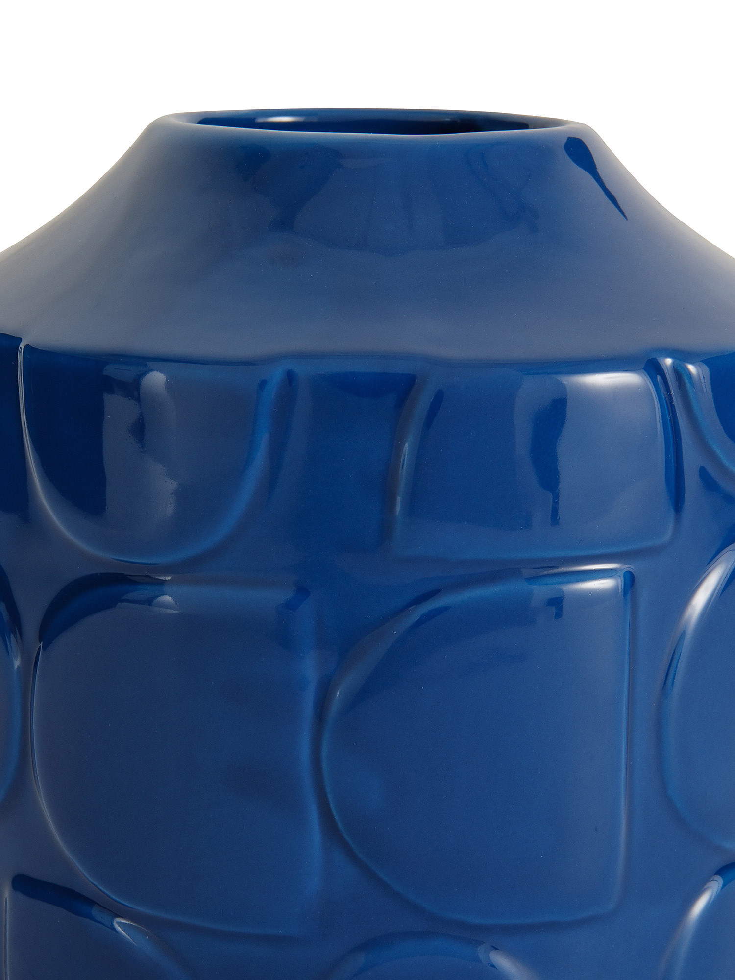 Vaso ceramica decorata, Blu, large image number 1