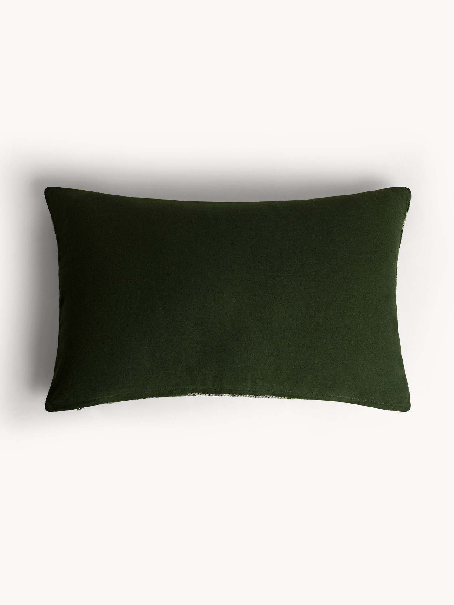 35x55 cm mohair cushion with zigzag stripes, Green, large image number 1