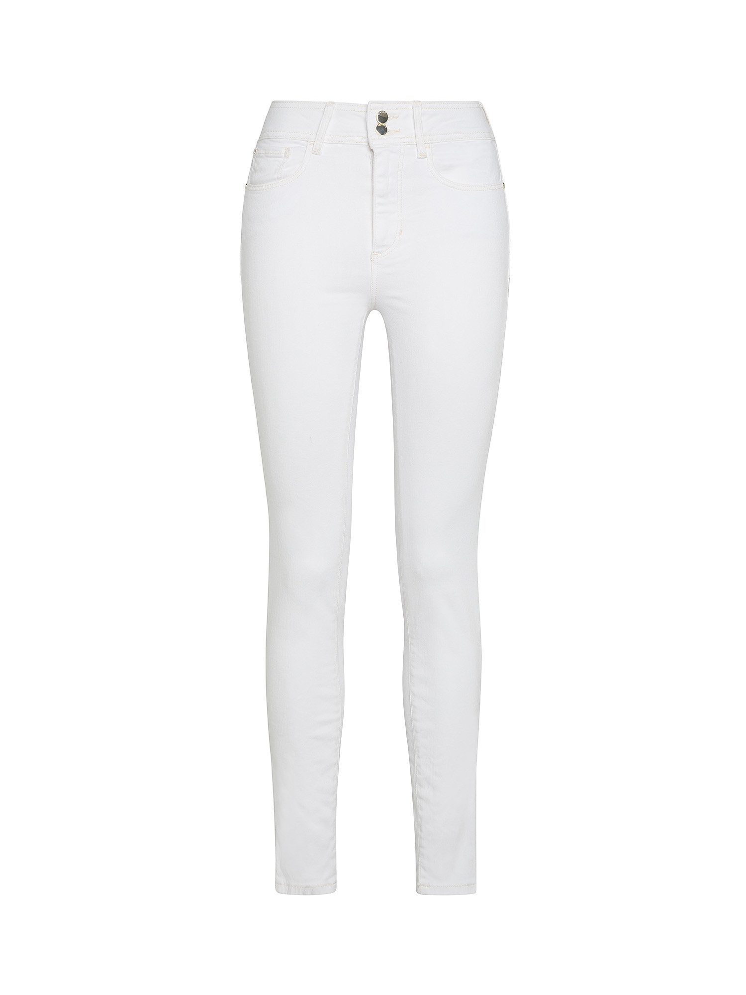 GUESS - Jeans skinny a vita alta, Bianco, large image number 0
