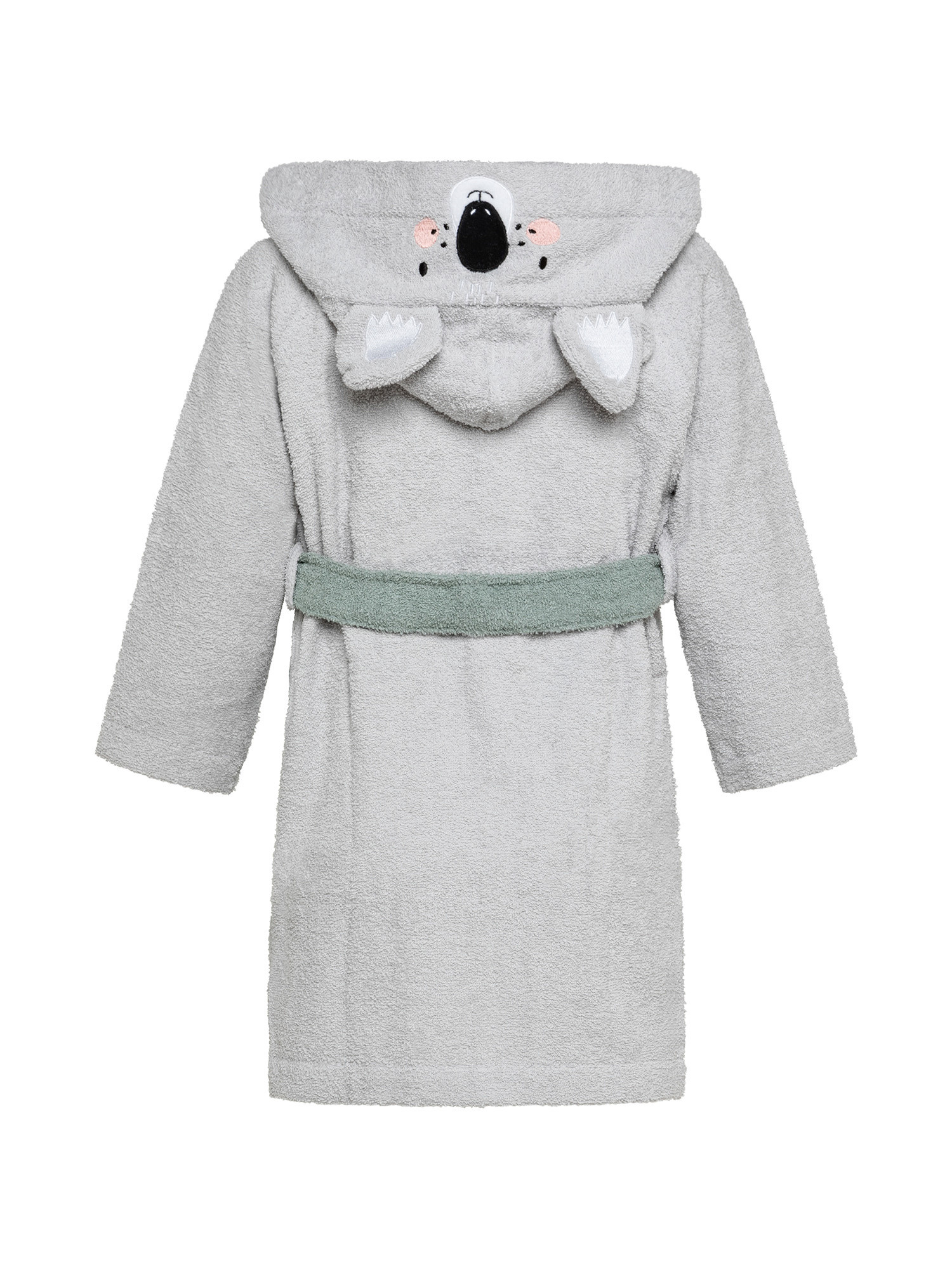 Accappatoio in cotone cappuccio koala, Grey, large image number 1