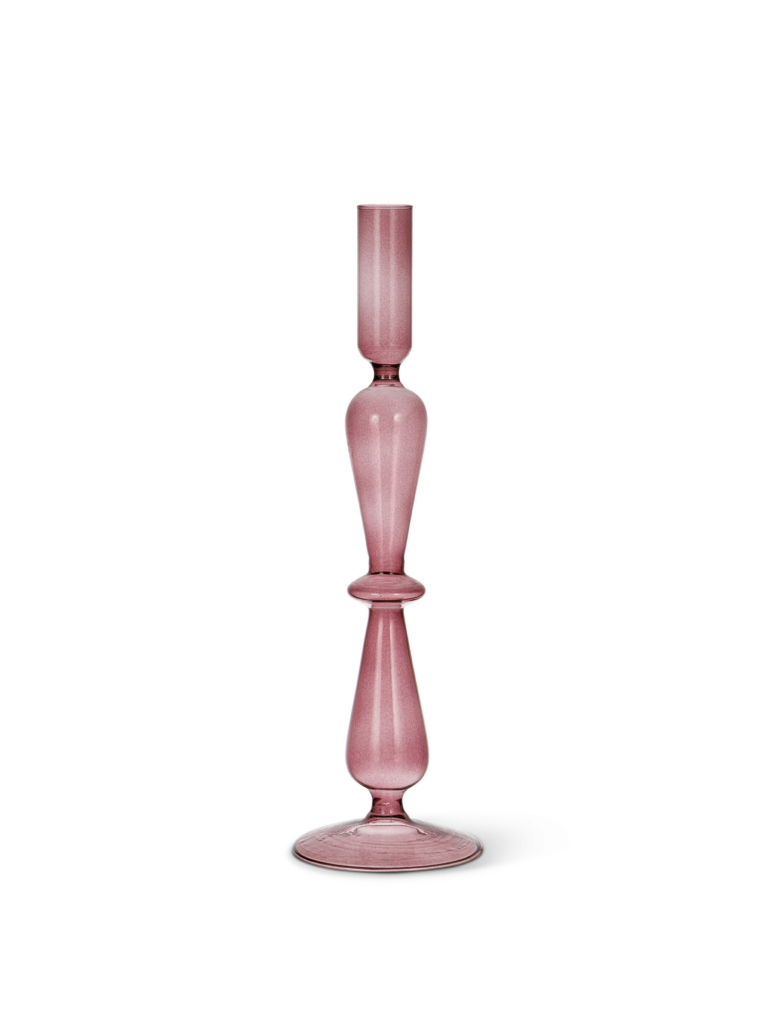 Glass candlestick, Purple, large image number 0