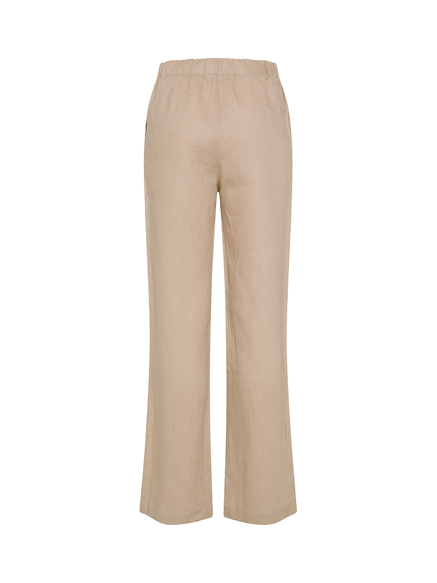 Koan - Straight linen trousers, Beige, large image number 1