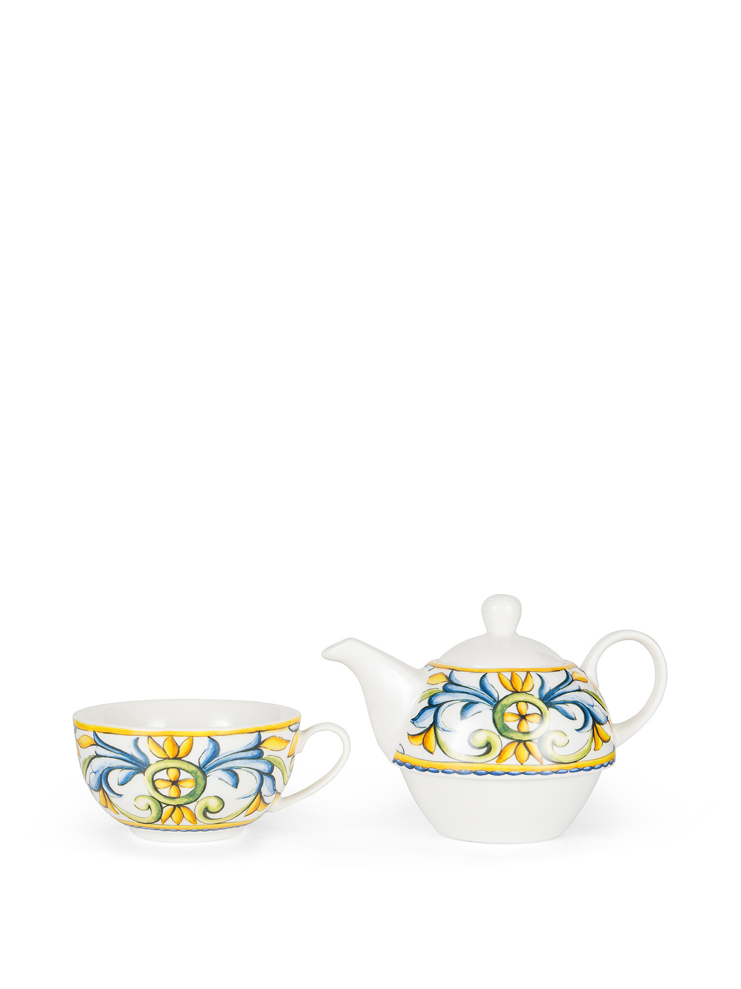 Teaforone new bone china with lemons motif, White, large image number 1