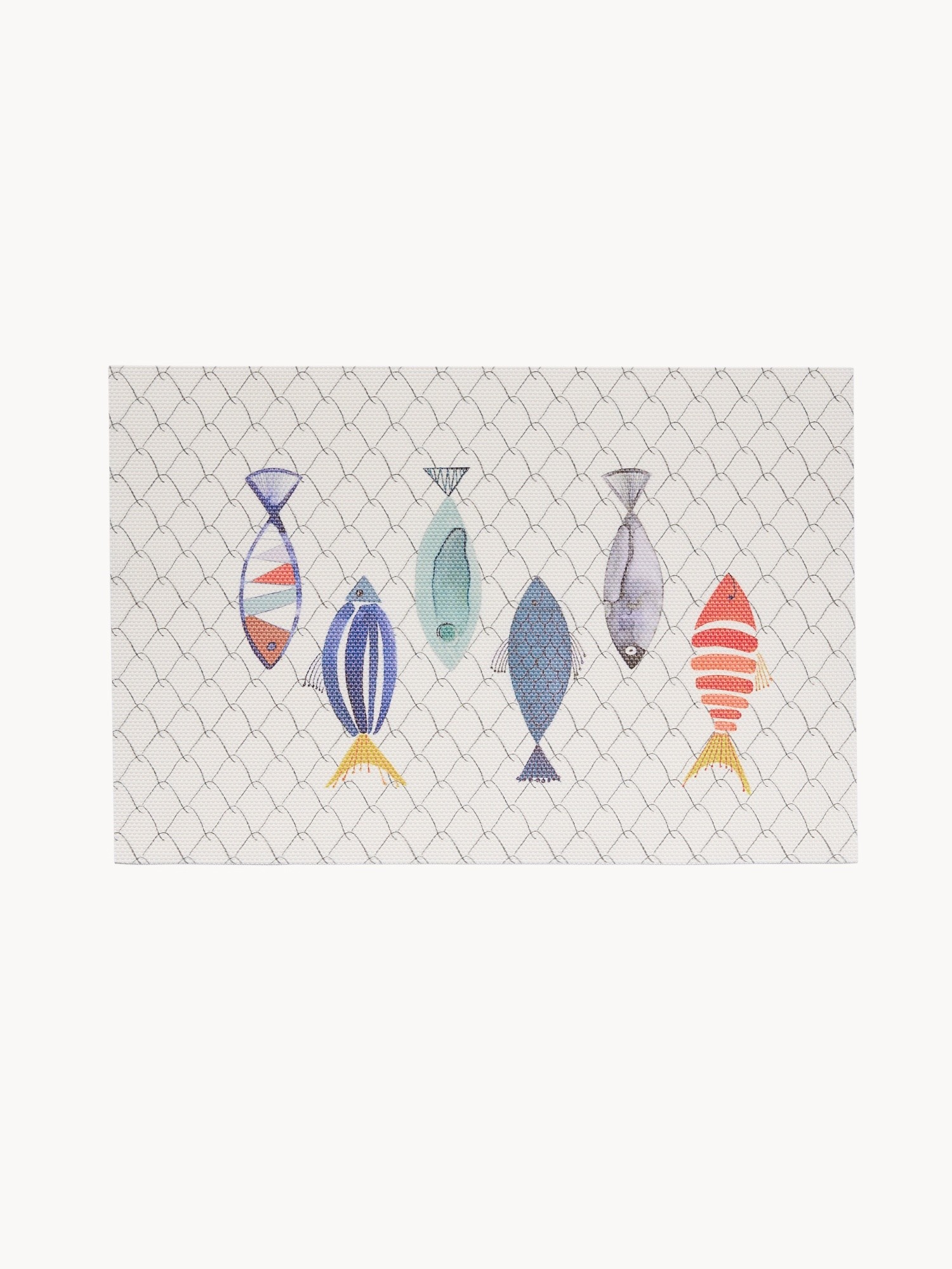 Tovaglietta in plastica motivo pesci, Multicolor, large image number 0