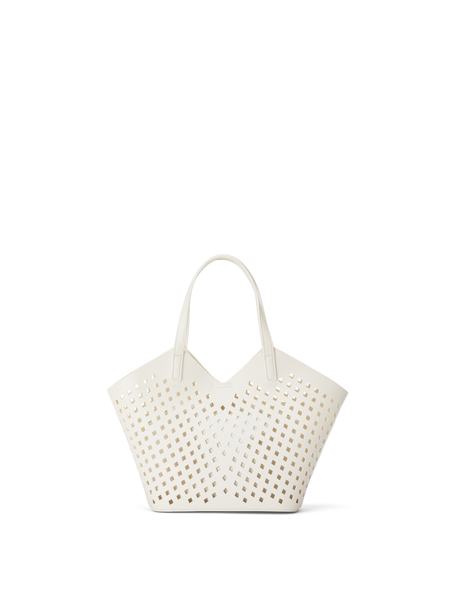 Koan - Shopping bag traforata, Bianco, large