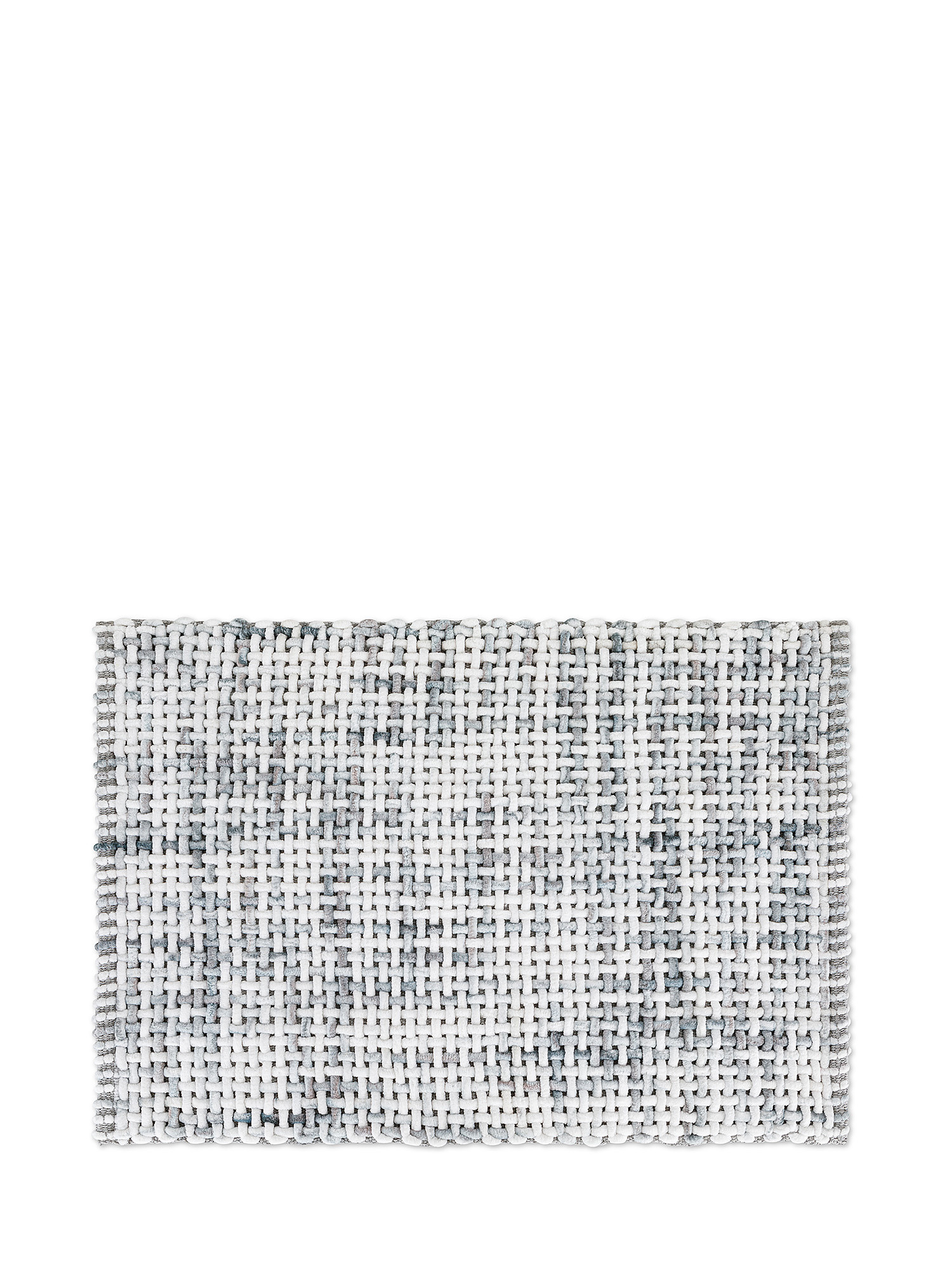 Tappeto bagno in micro cotone intrecciato, Grigio, large image number 0