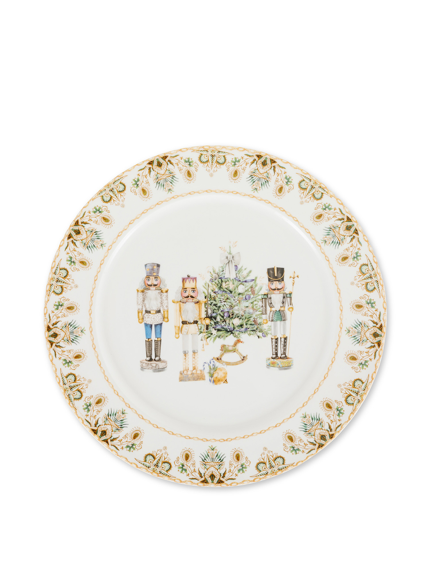 New bone china serving plate with nutcracker motif, White, large image number 0