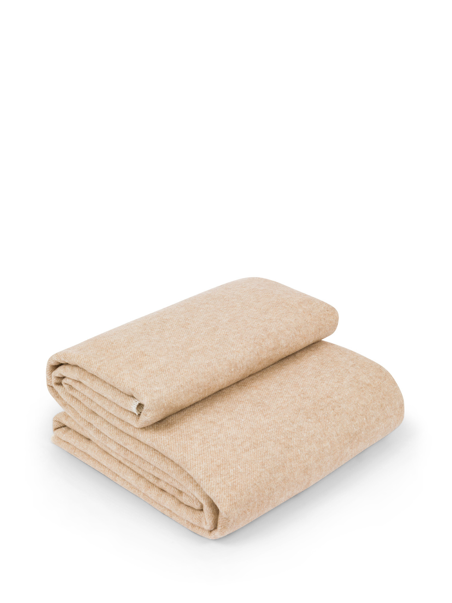 Wool and cotton blanket Portofino, Beige, large image number 0