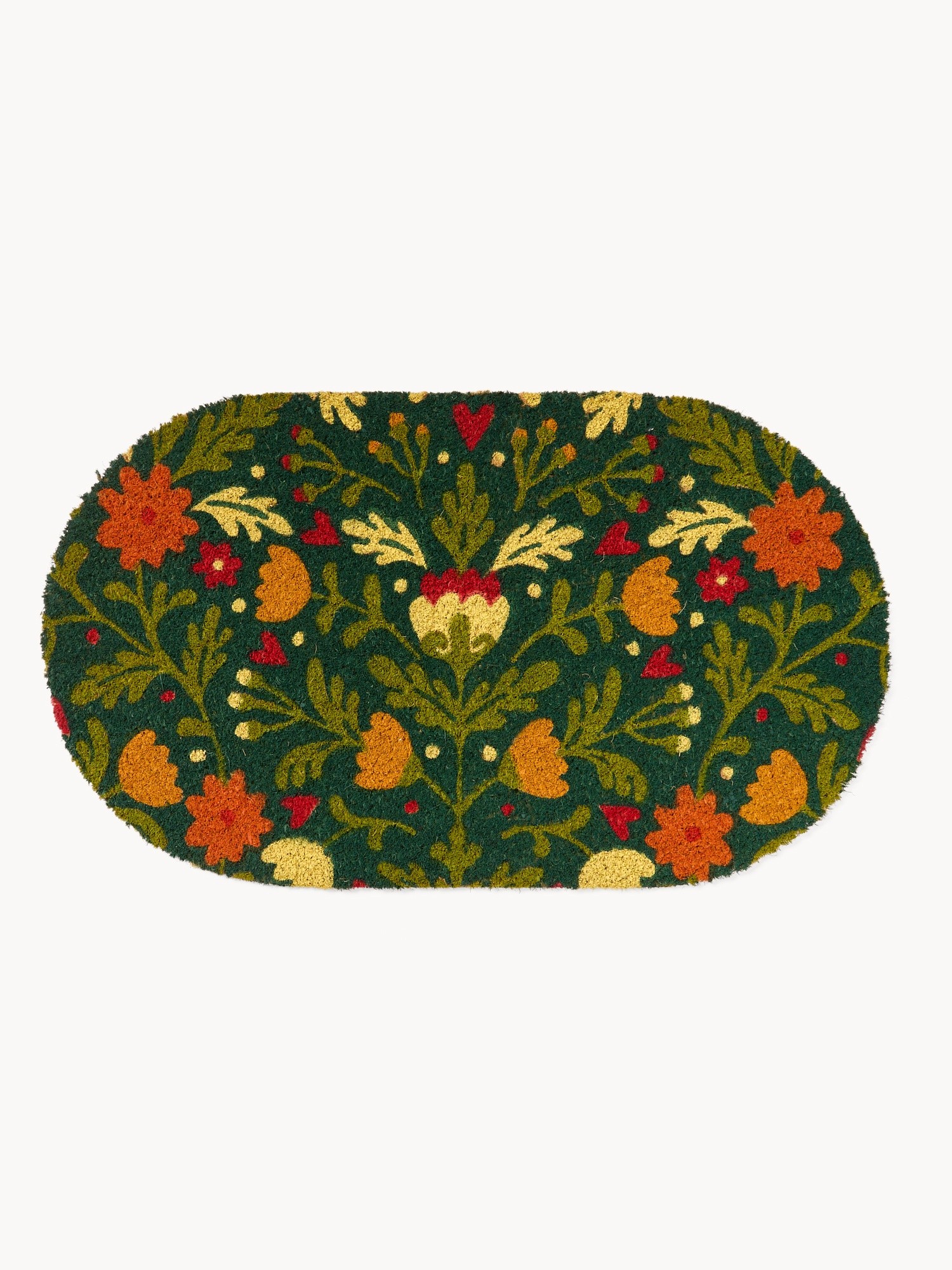 Zerbino in cocco con stampa fiorita - Prezzo di lancio, Verde scuro, large image number 0