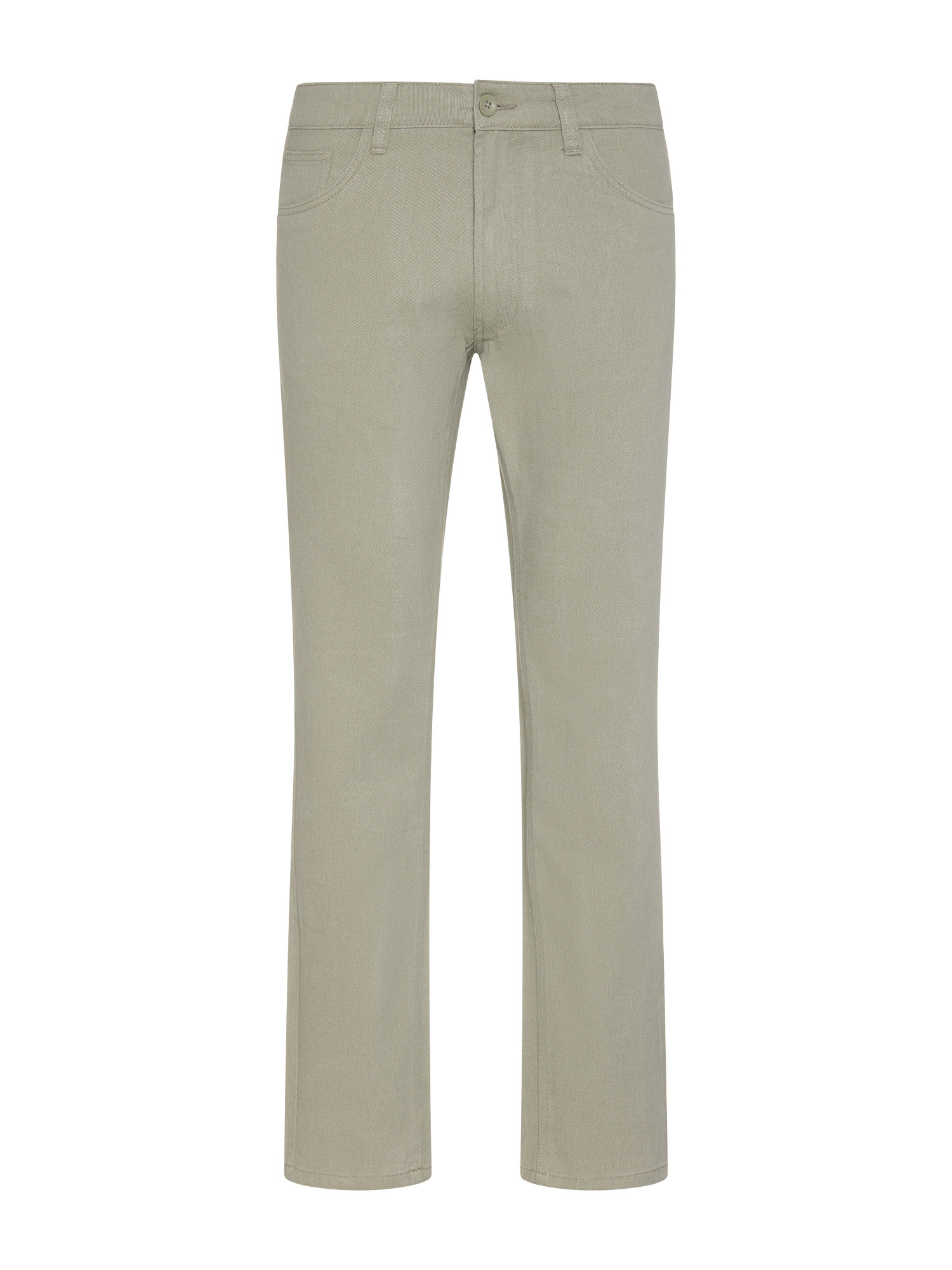 JCT - Pantaloni regular fit cinque tasche in puro cotone, Verde salvia, large image number 0