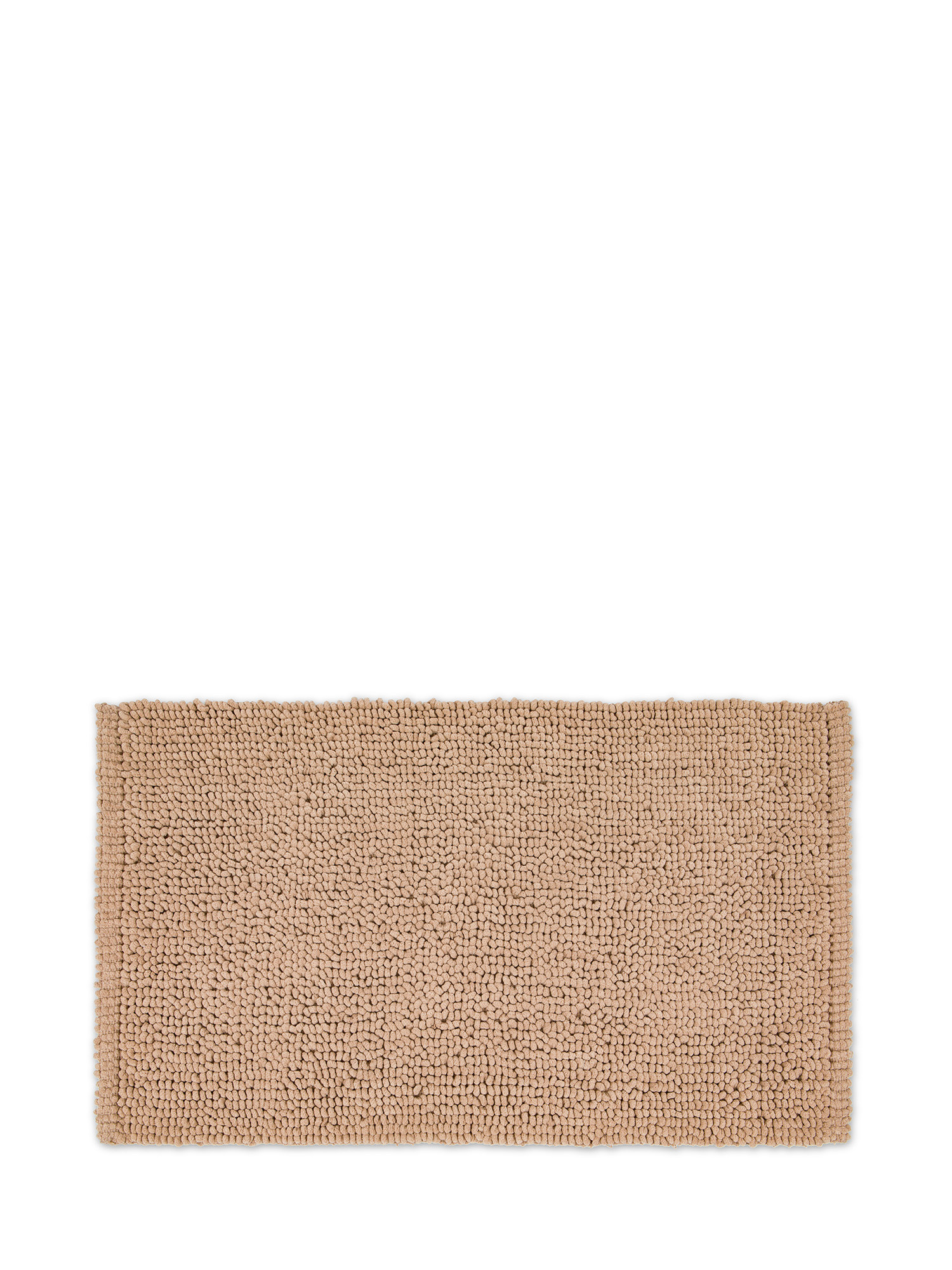 Tappeto bagno in ciniglia effetto shaggy, Beige, large image number 0