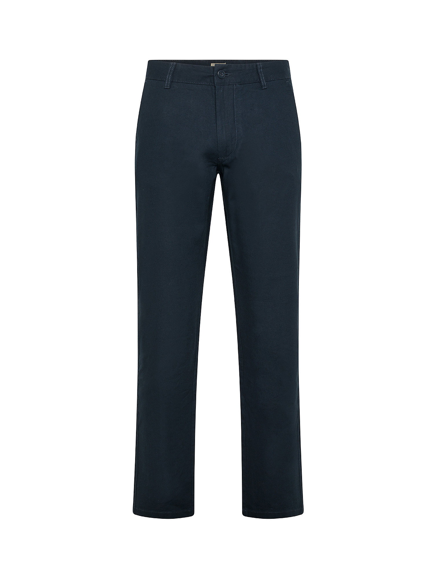 JCT - Pantaloni chino in misto lino, Blu scuro, large image number 0
