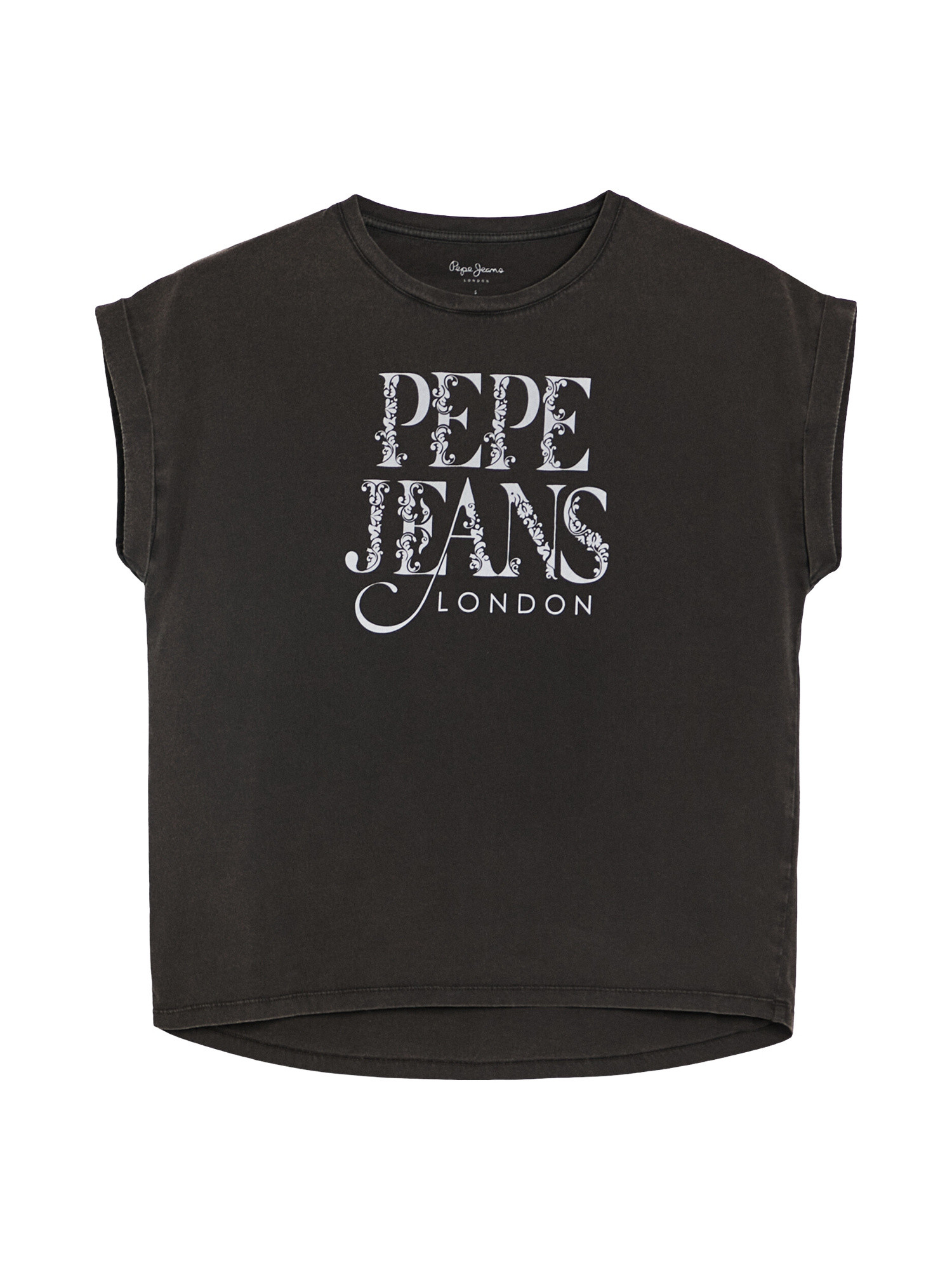 Pepe Jeans - T-shirt con logo in cotone, Nero, large image number 0