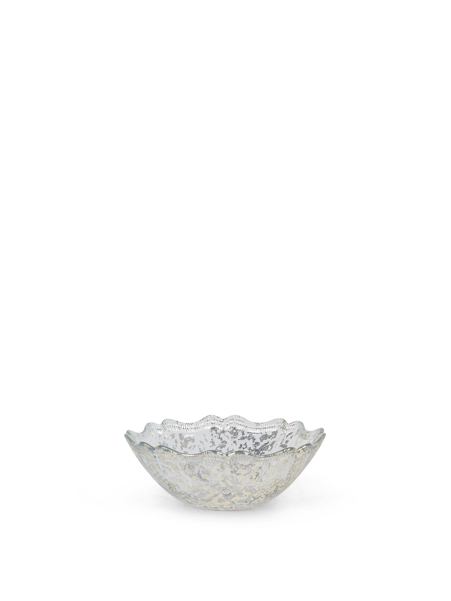 Decorated glass bowl, Silver Grey, large image number 0