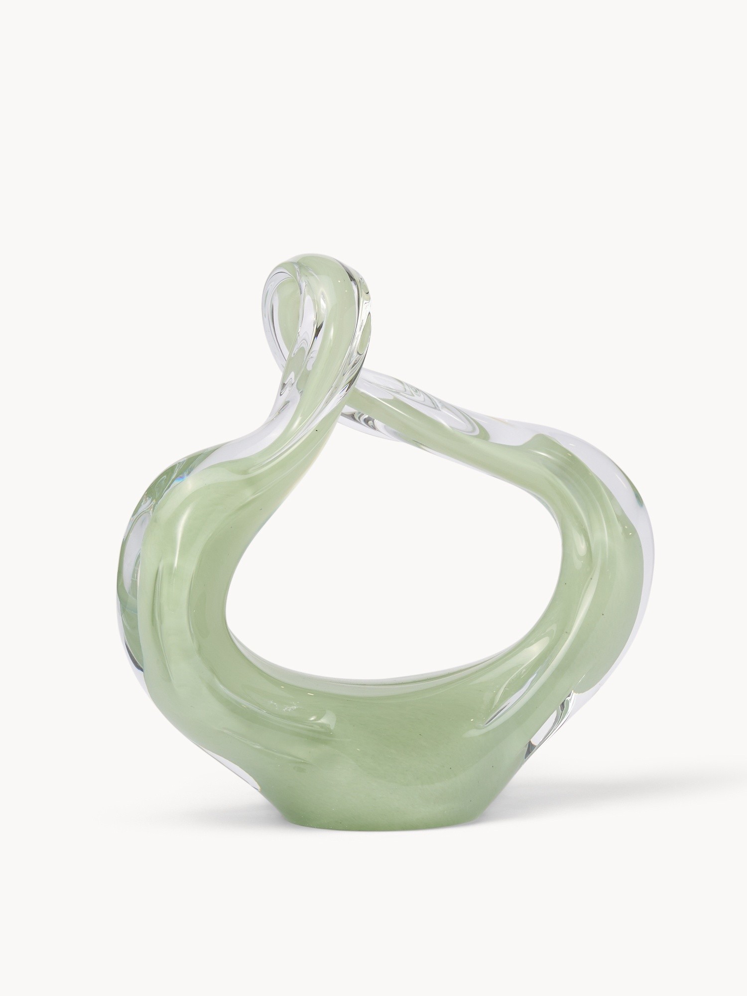 Handmade colored glass ornament, Light Green, large image number 0