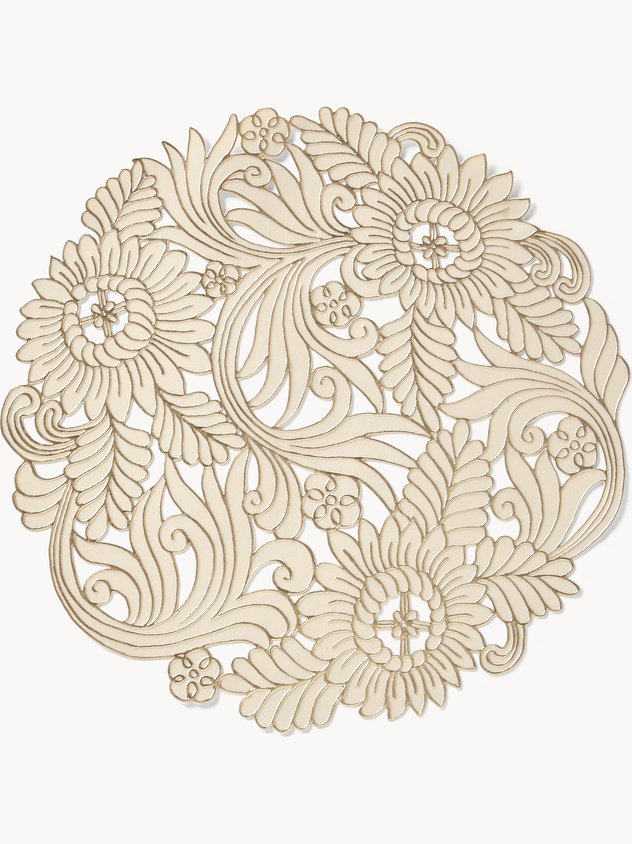 PVC placemat with perforated pattern