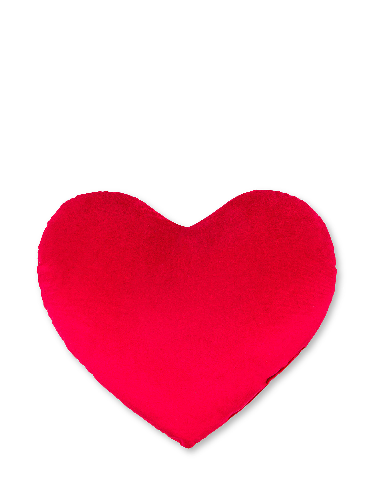 Heart shaped velvet cushion, Red, large image number 0