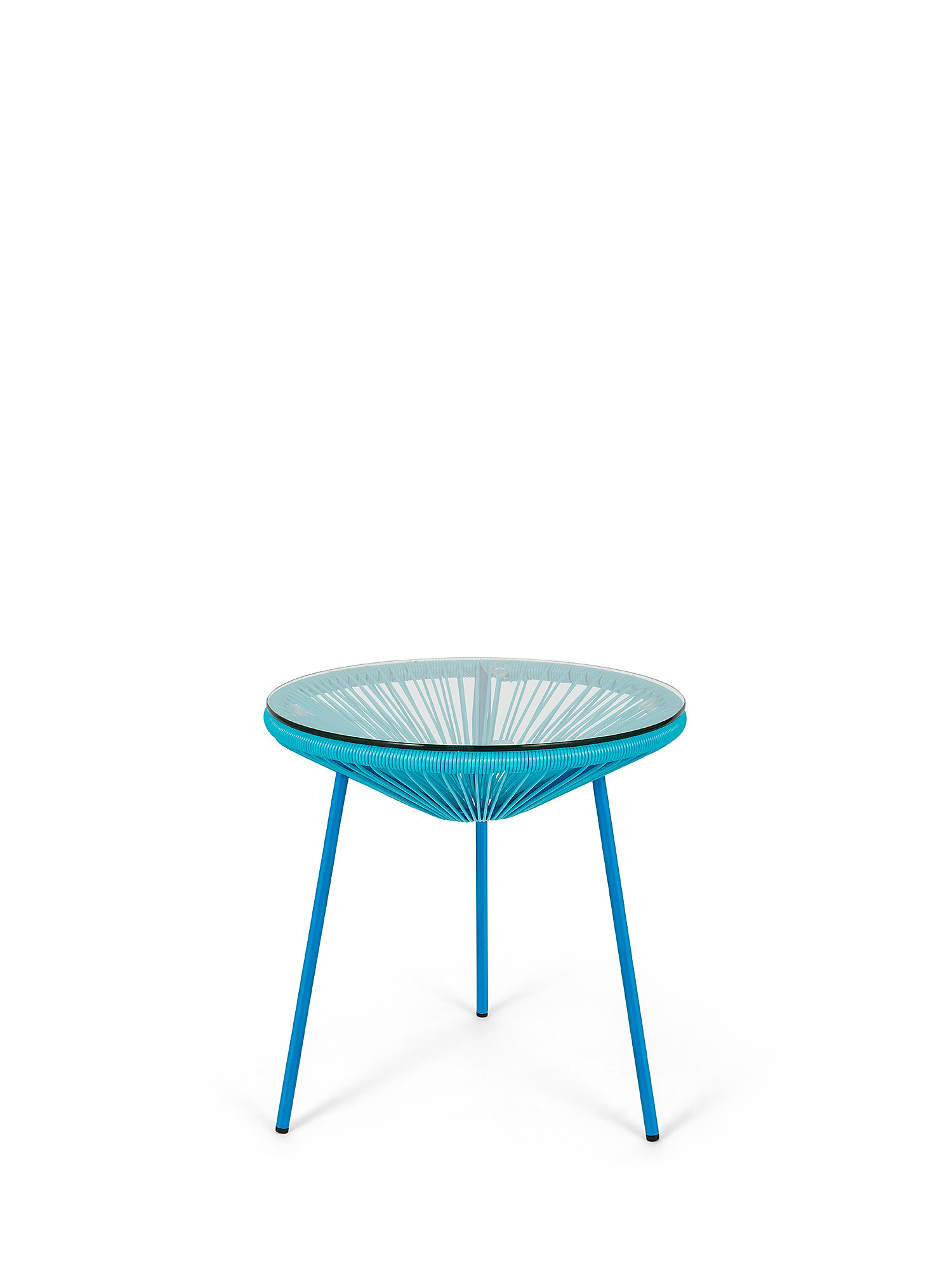 Round outdoor coffee table, Light Blue, large image number 0