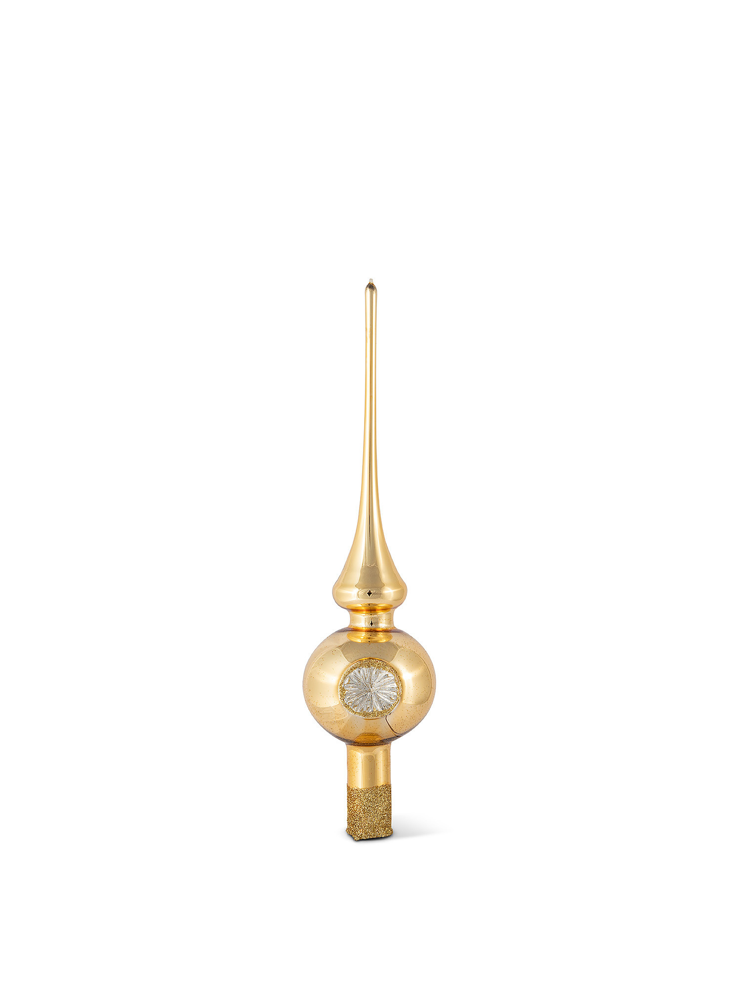 Hand-blown and hand-decorated glass tip, Gold, large image number 0