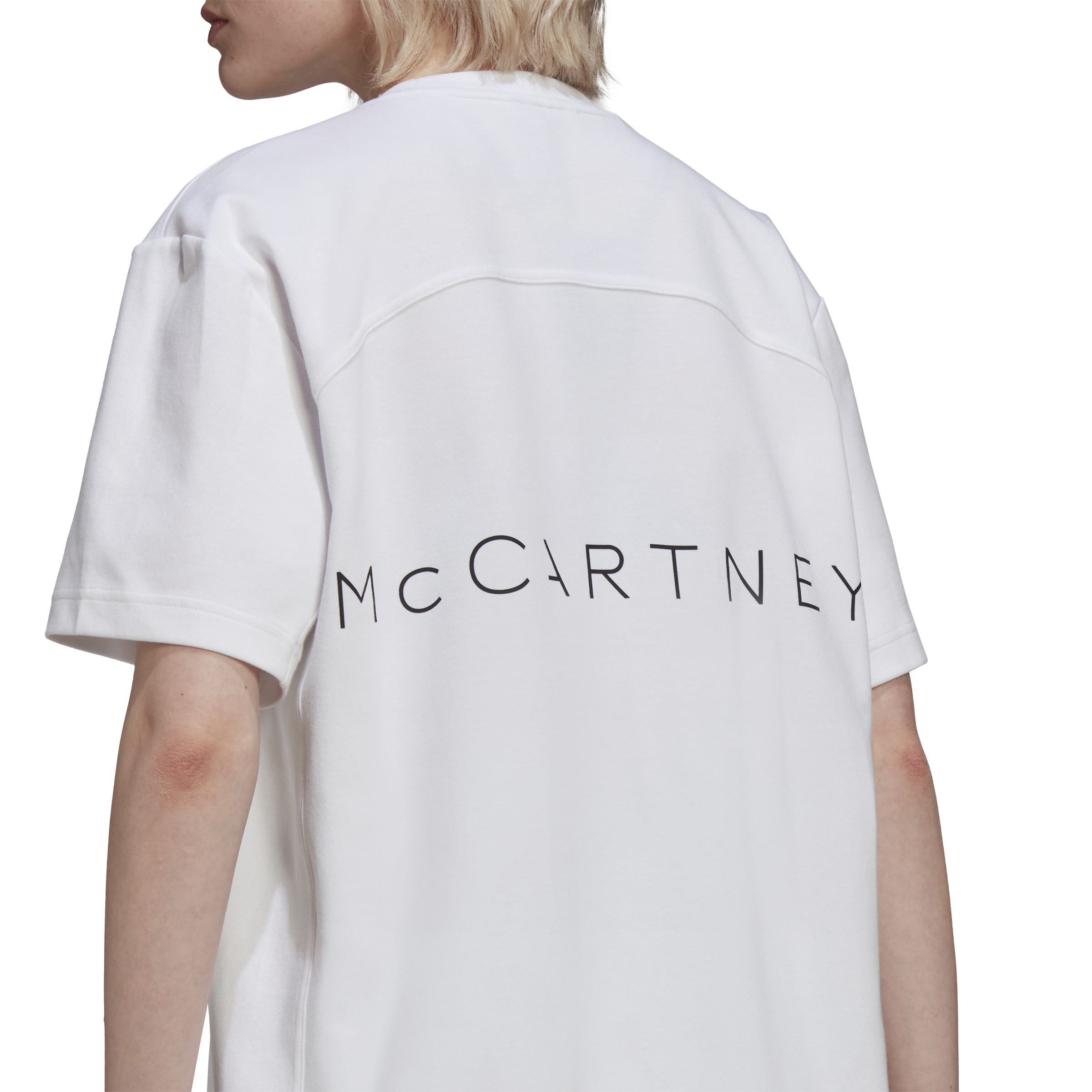 T-shirt con logo adidas by Stella Mccartney, Bianco, large