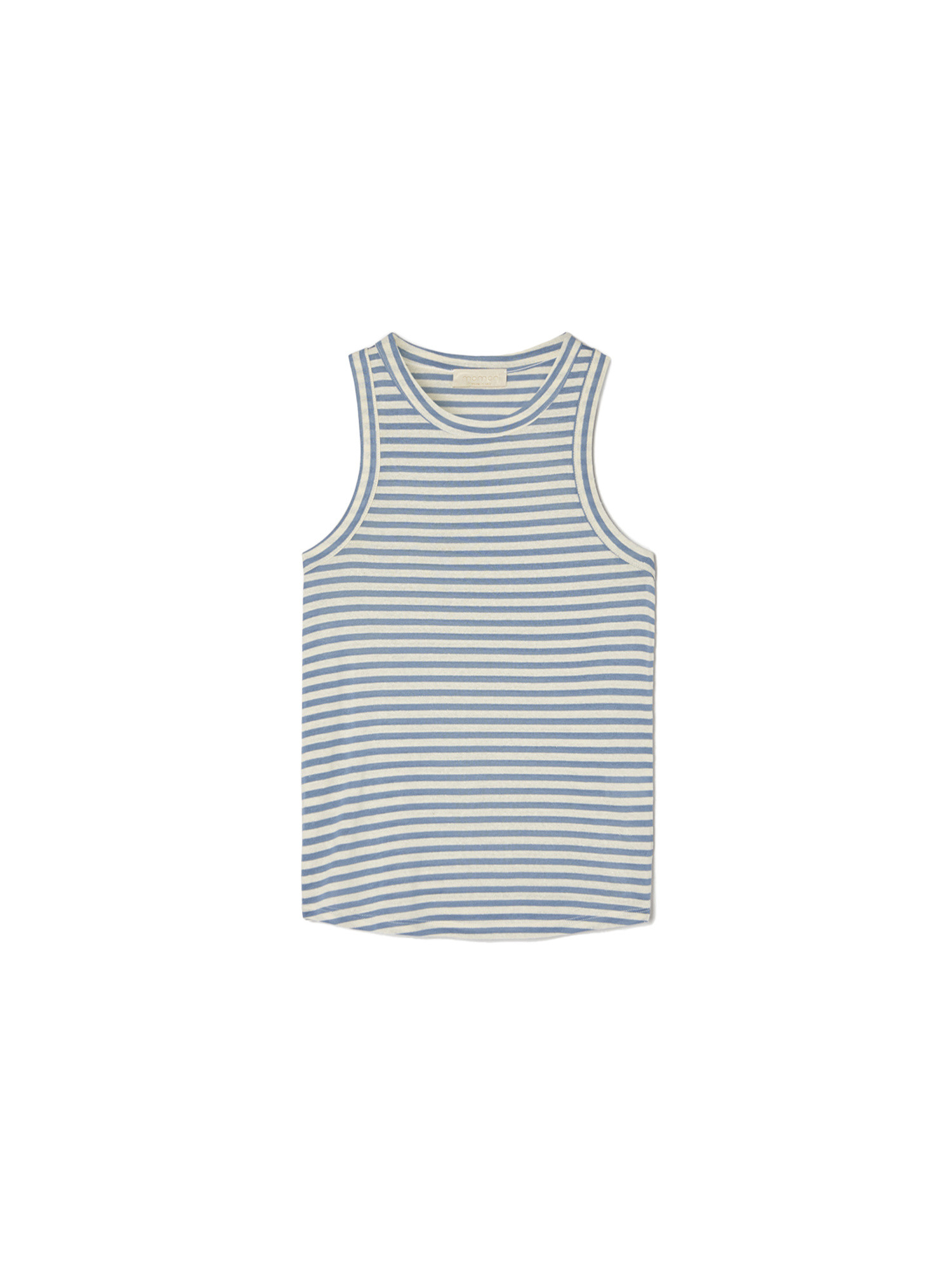 Momonì - Rue top in striped silk jersey, White Cream, large image number 0
