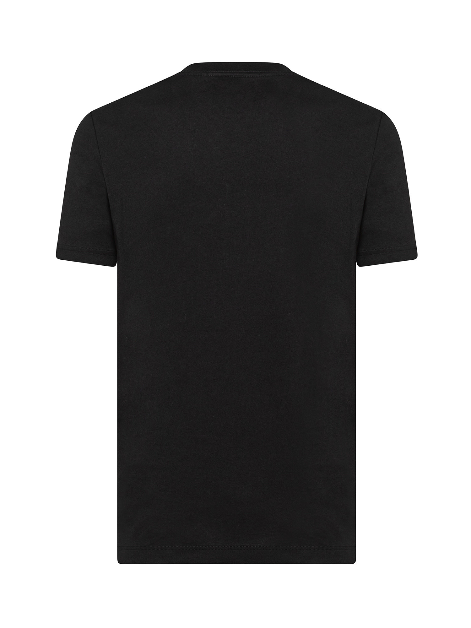 Cotton T-shirt with logo, Black, large image number 1