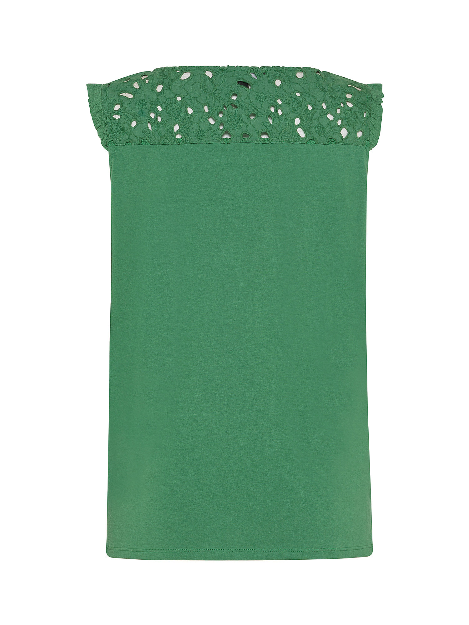 Koan - Camisole with lace, Dark Green, large image number 1