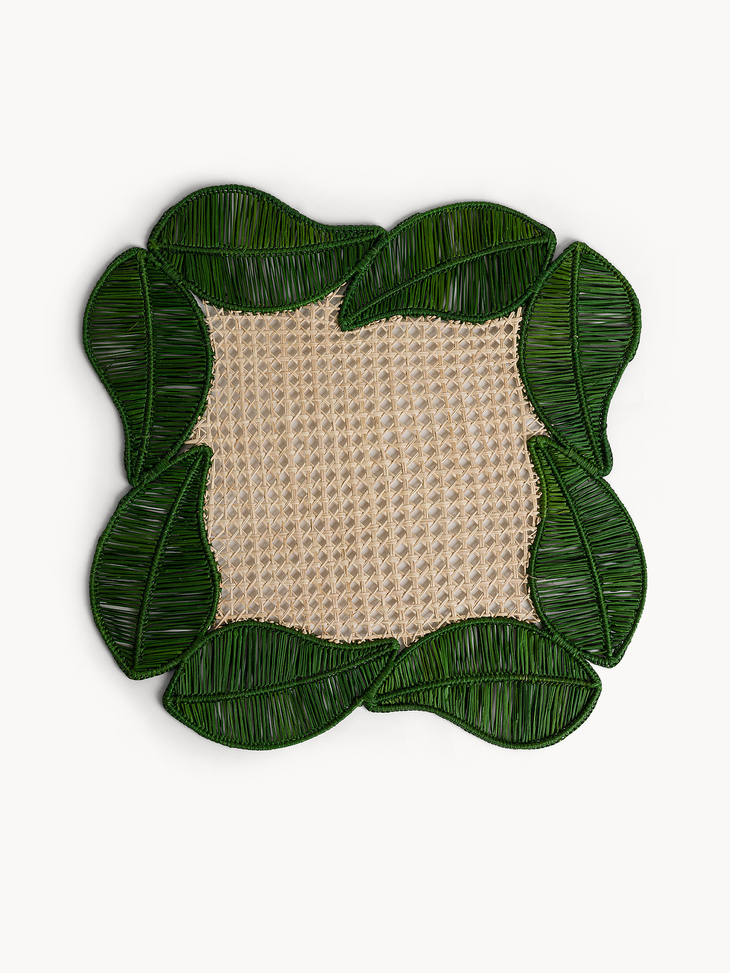 Placemat in hand-woven iraca palm fiber, Green, large image number 0