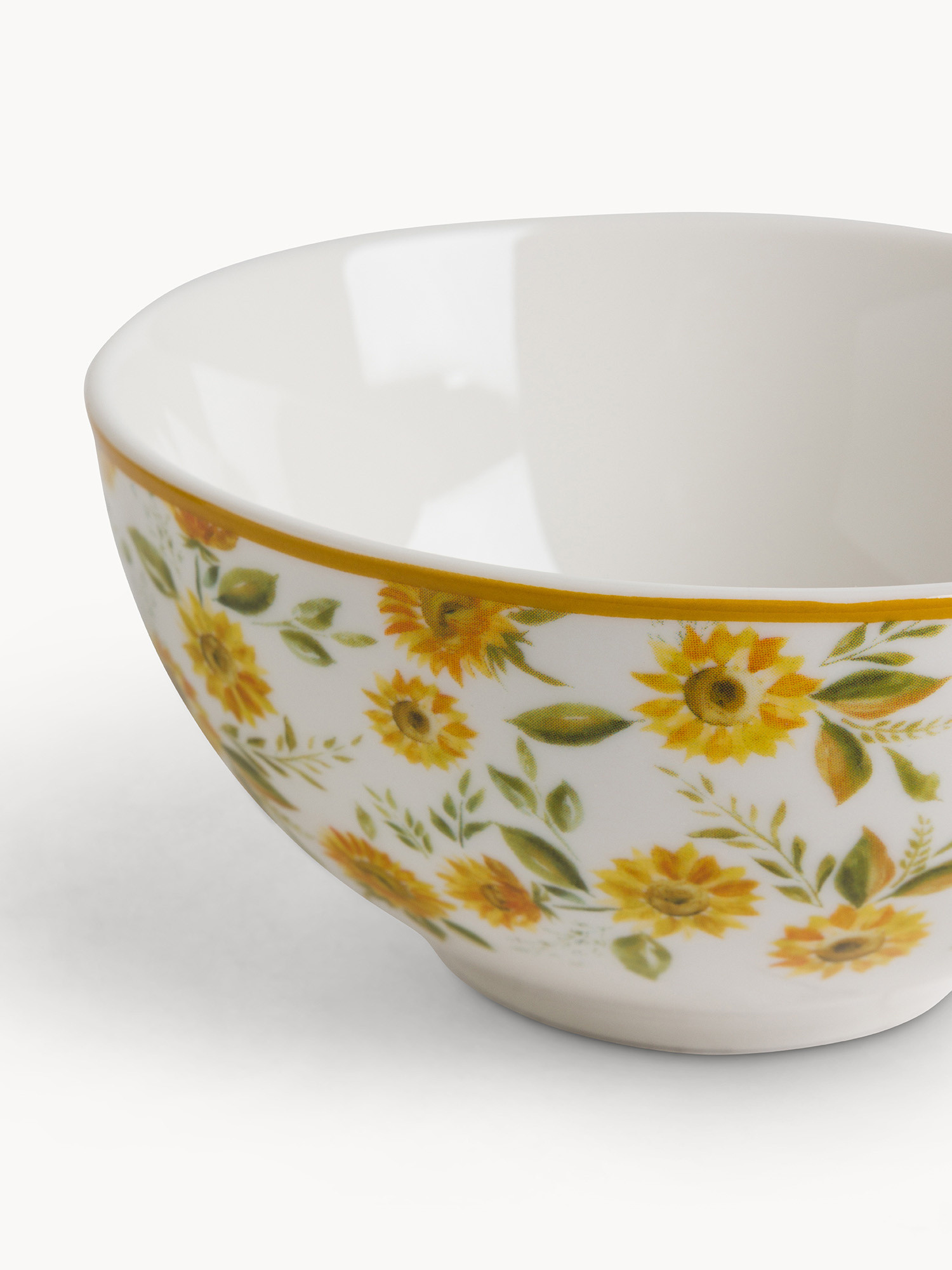 New bone china bowl sunflower motif, Multicolor, large image number 1