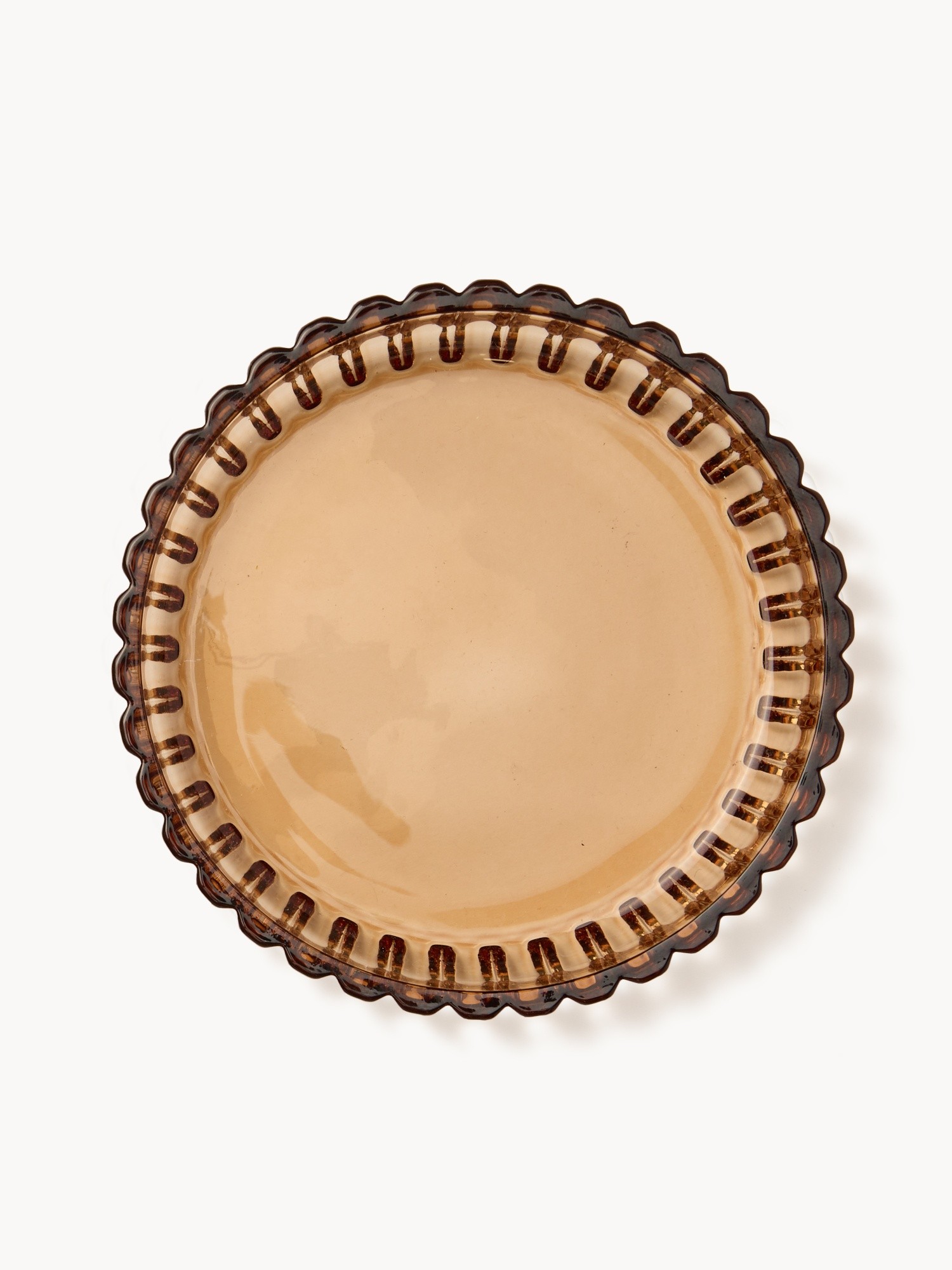 Fluted Glass Soap Dish, Bronze Brown, large image number 0