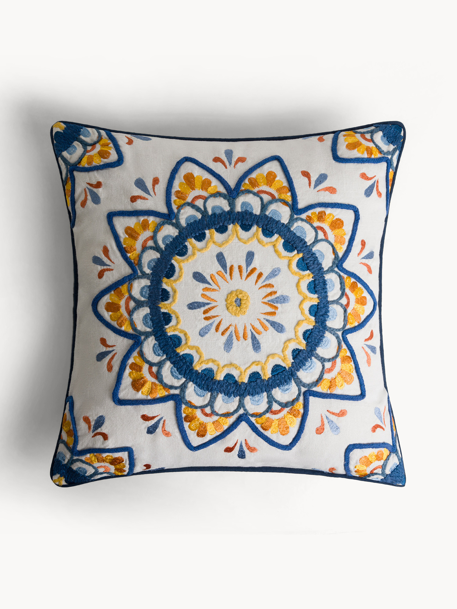 Cuscino motivo geometrico in cotone 45x45cm, Multicolor, large image number 0