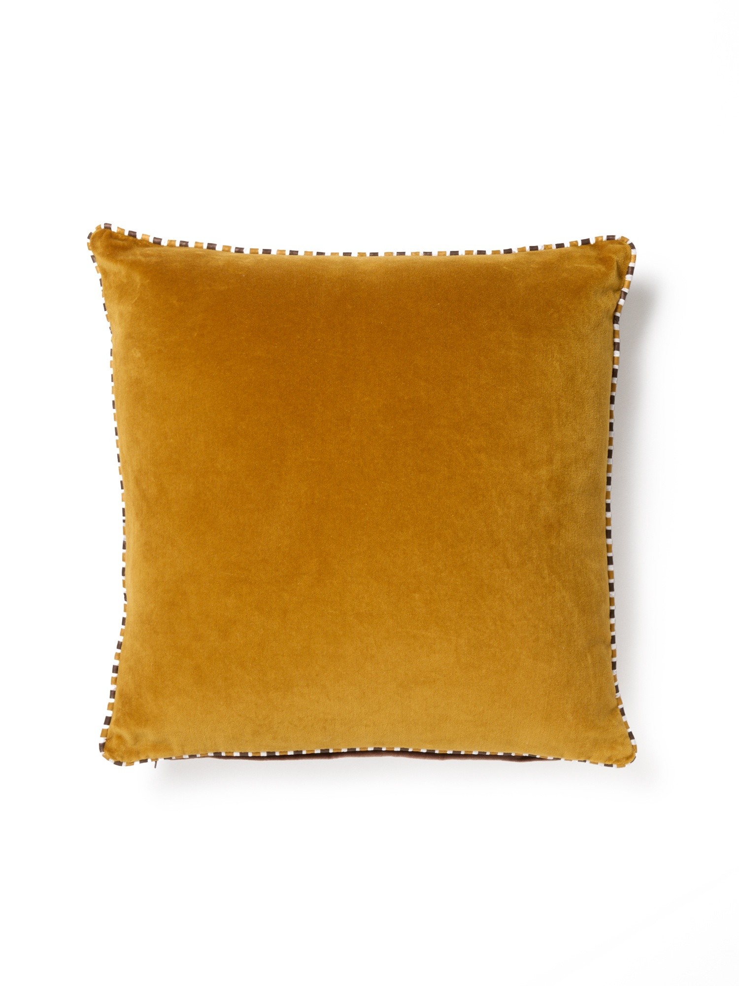 Cuscino in velluto double face 45x45cm, Giallo ocra, large image number 0