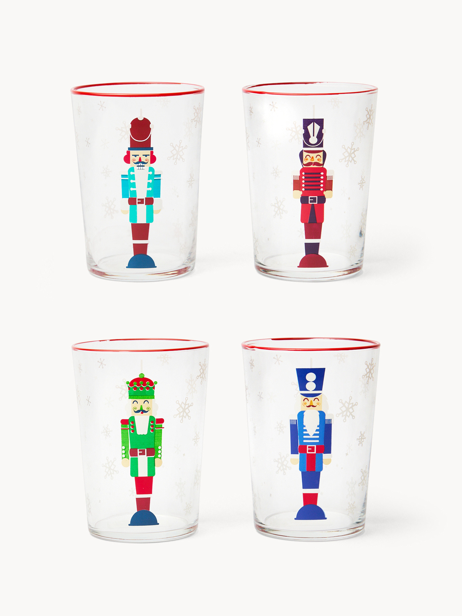 Nutcracker-patterned glasses, Transparent, large image number 0