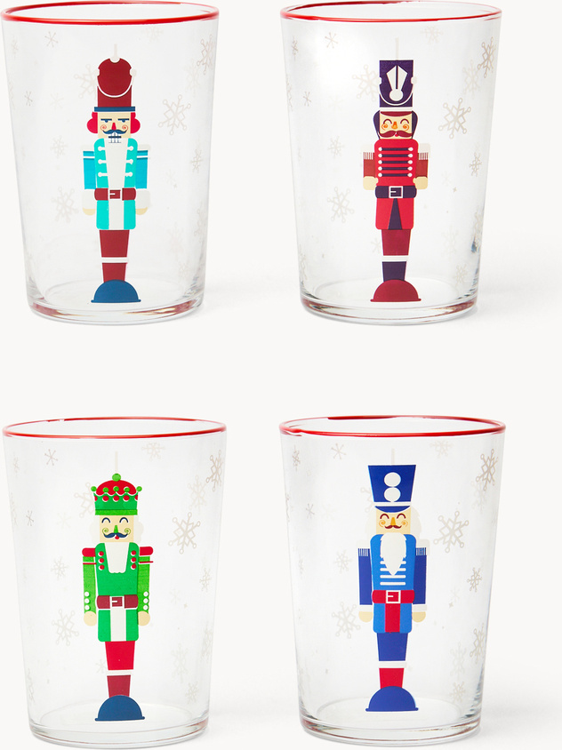 Nutcracker-patterned glasses