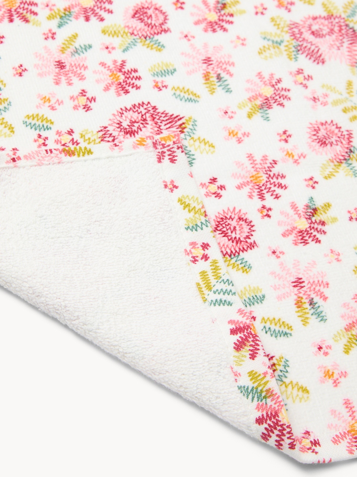 Asciugamano in velour di cotone con stampa roselline - Prezzo di lancio, Multicolor, large image number 2