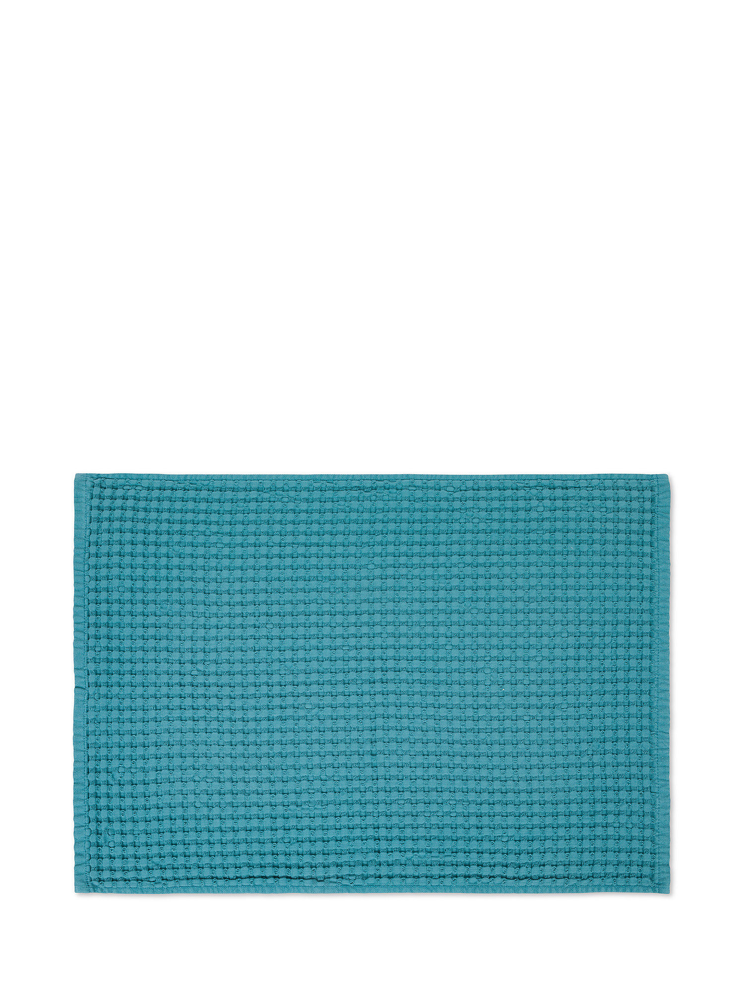 Honeycomb cotton towel, Teal, large image number 1