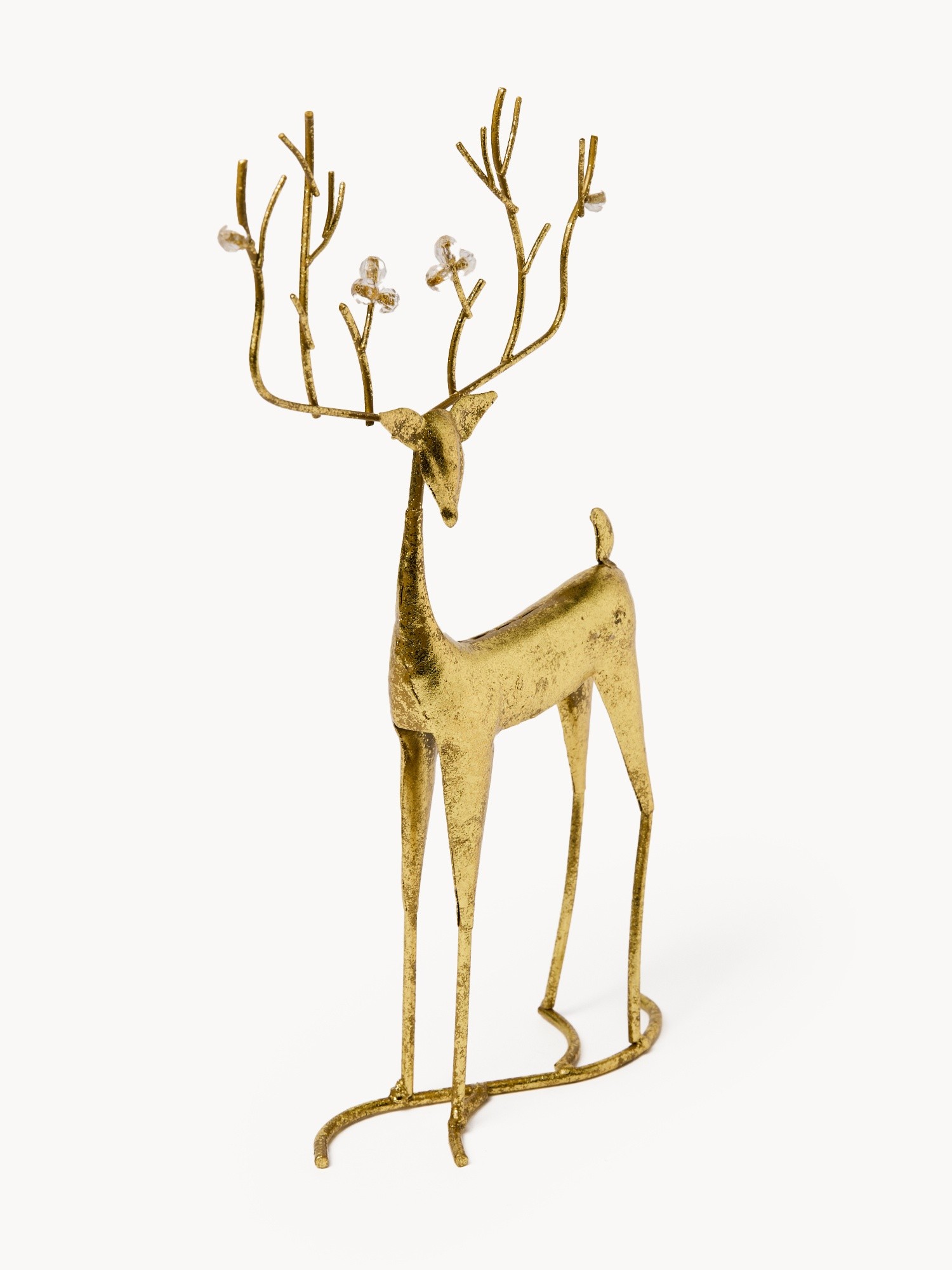 Iron reindeer decoration, Gold, large image number 1